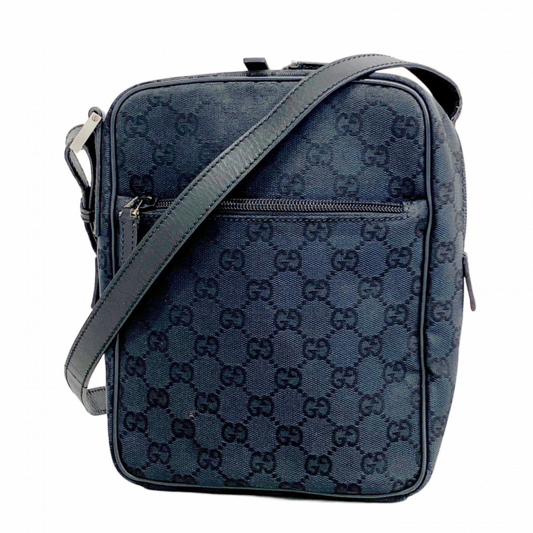 Gucci GG Canvas Shoulder Bag Black Women's