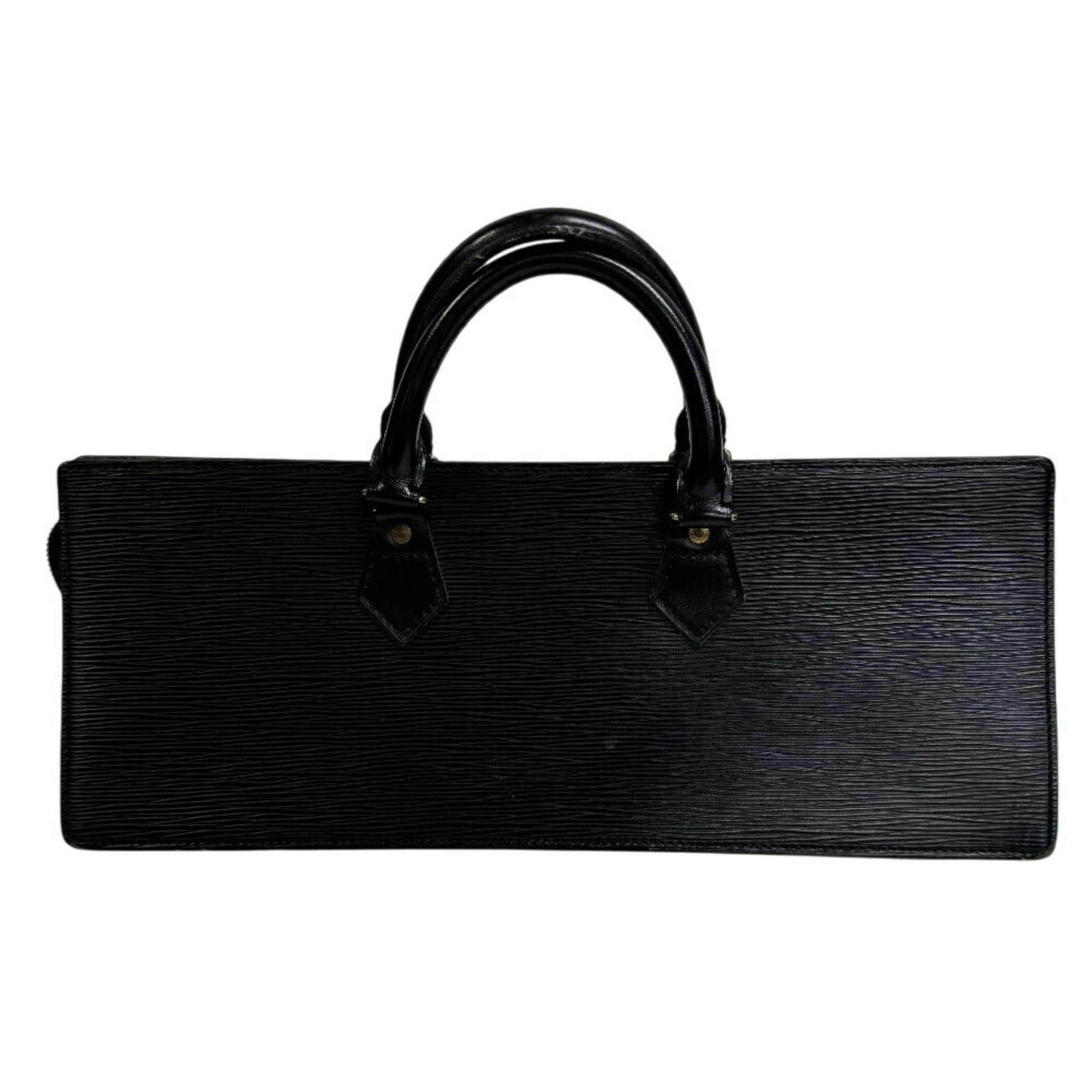 Louis Vuitton Sac Triangle Epi Leather Handbag, Black, Unisex