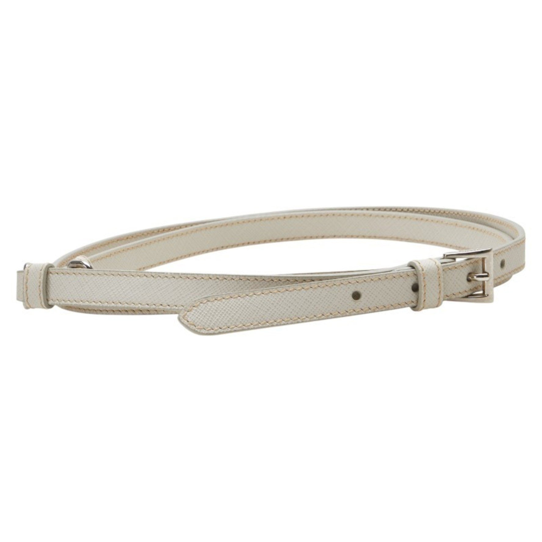 Prada Shoulder Strap in White Saffiano Leather for Women