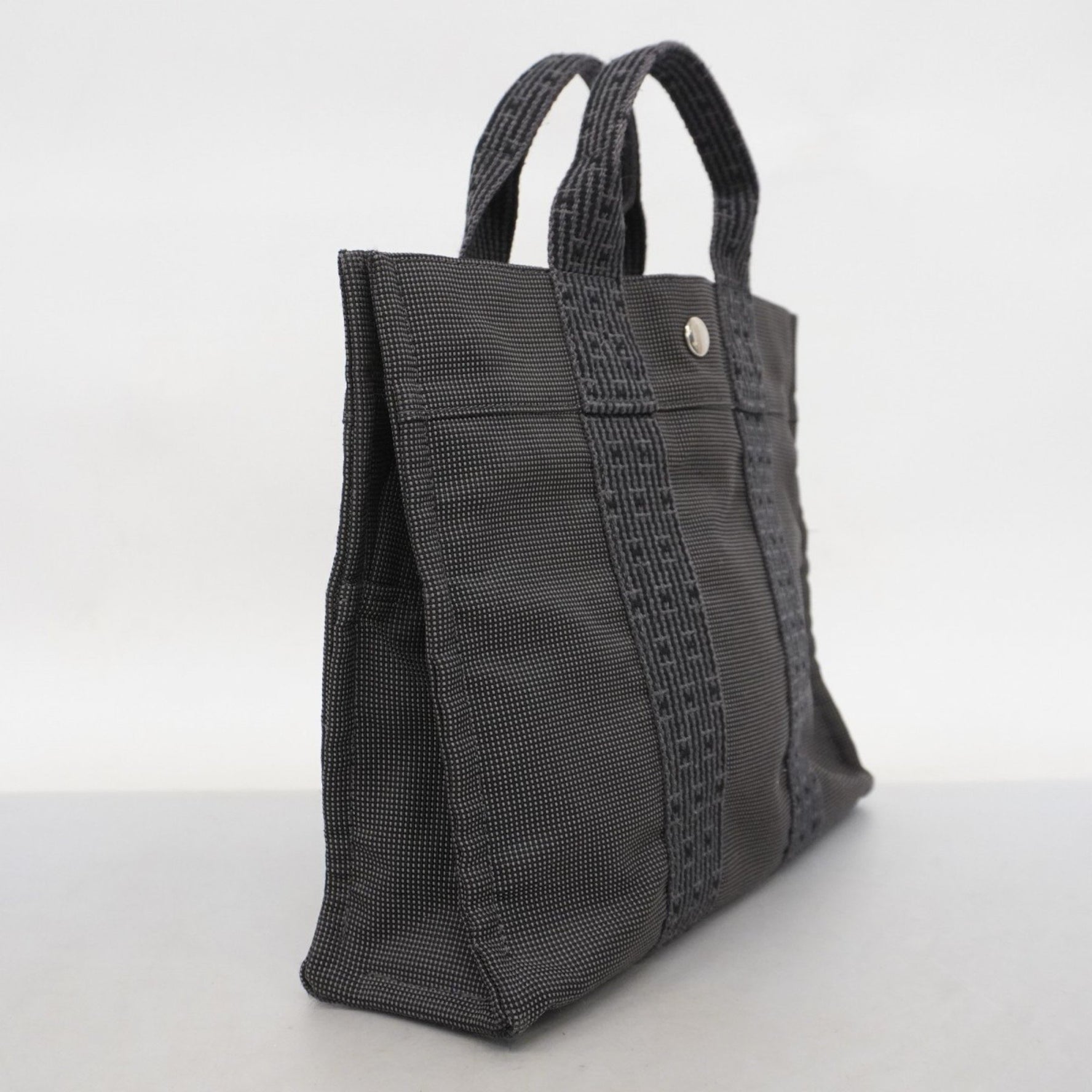 Hermes Hermès Air Line PM Tote Bag, Canvas, Gray, Women's