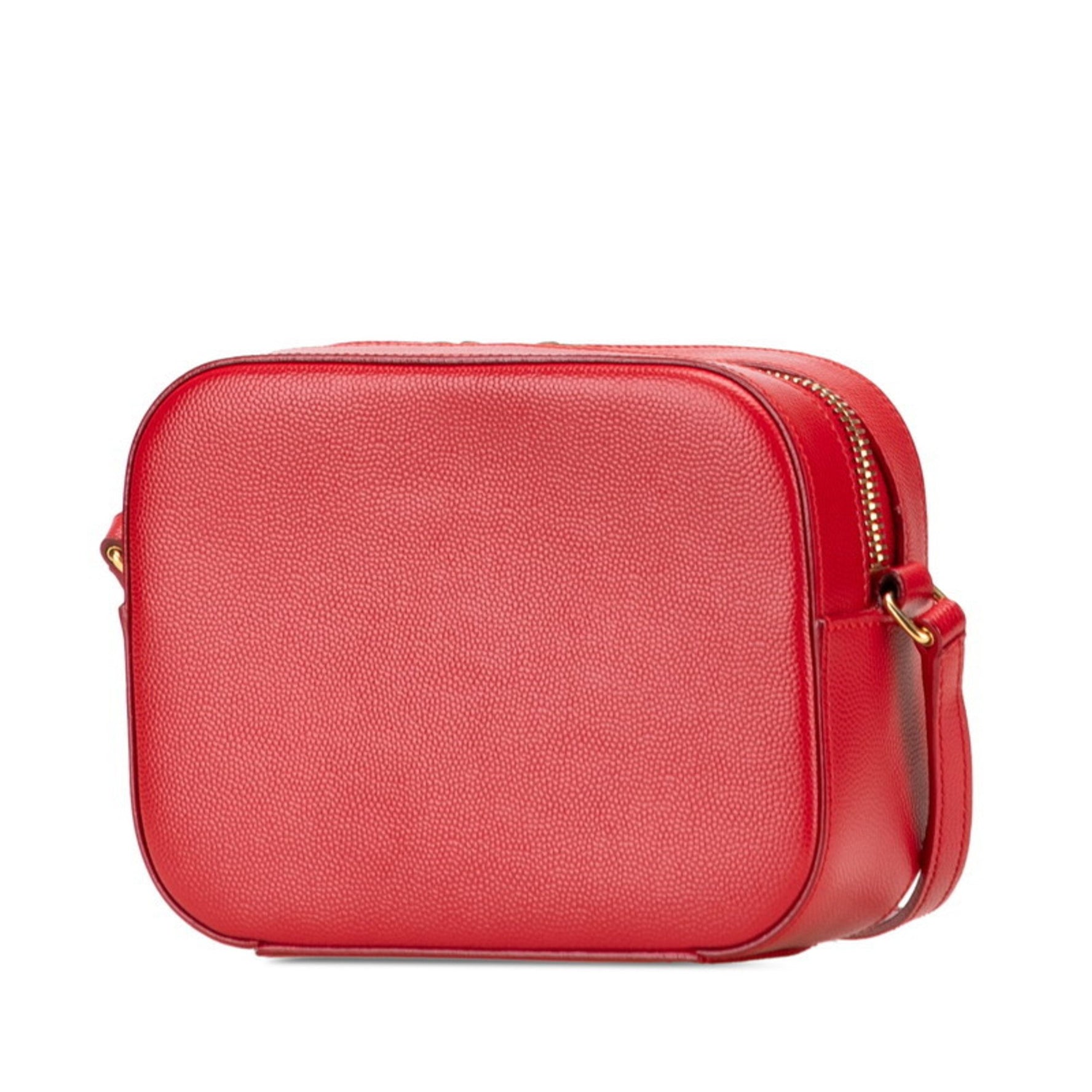 Saint Laurent YSL Logo Camera Bag Shoulder Red Leather SAINT LAURENT