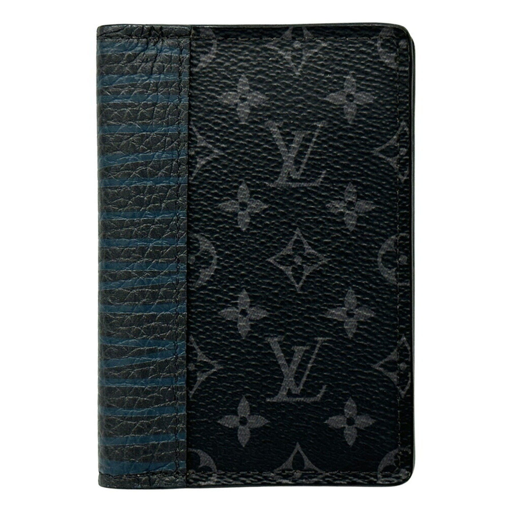 Louis Vuitton Monogram Eclipse Leather Card Case, Organizer de Poche, Black/Multicolor, Epi Print, Illustrated Design