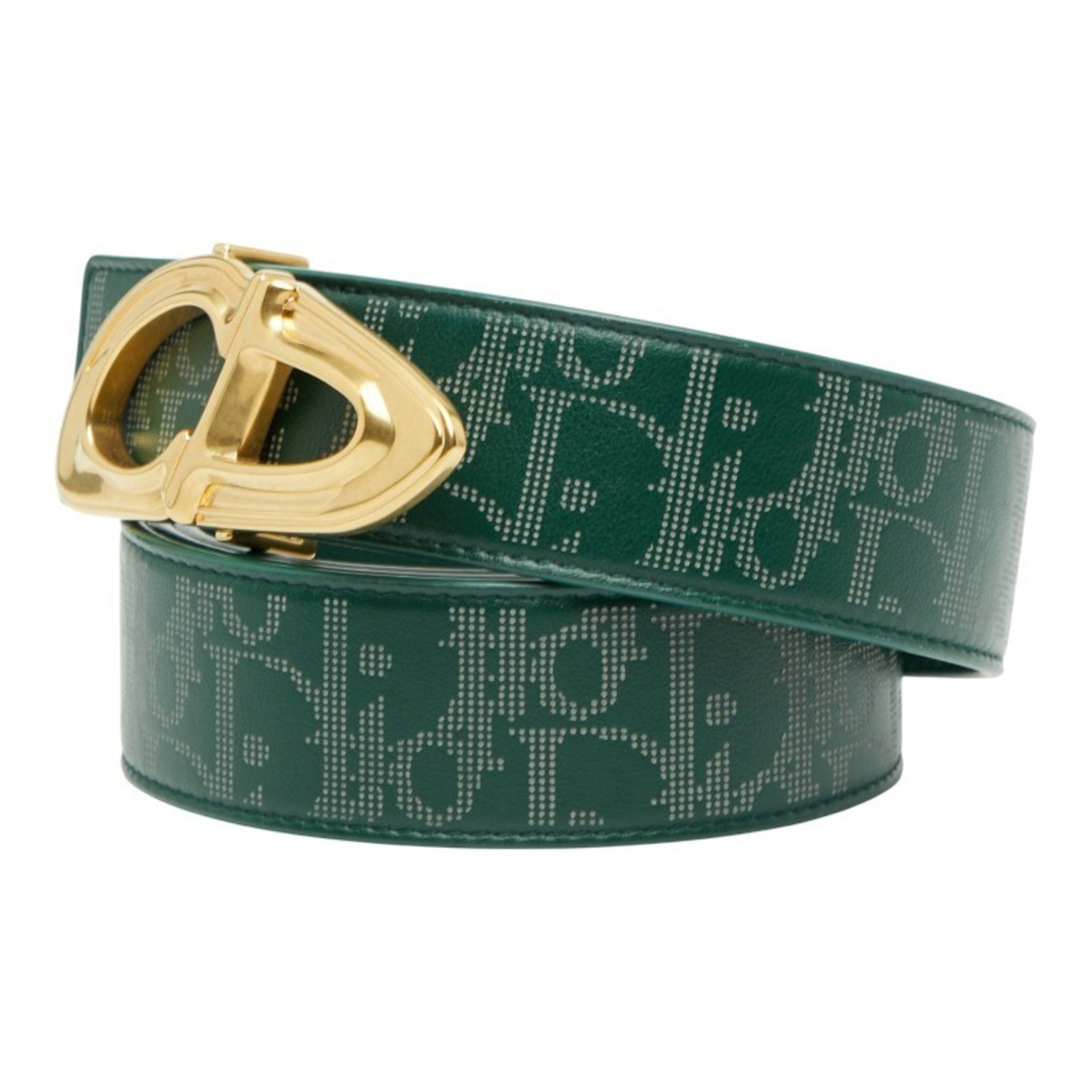 Christian Dior Dior CD Buckle Oblique Belt Leather