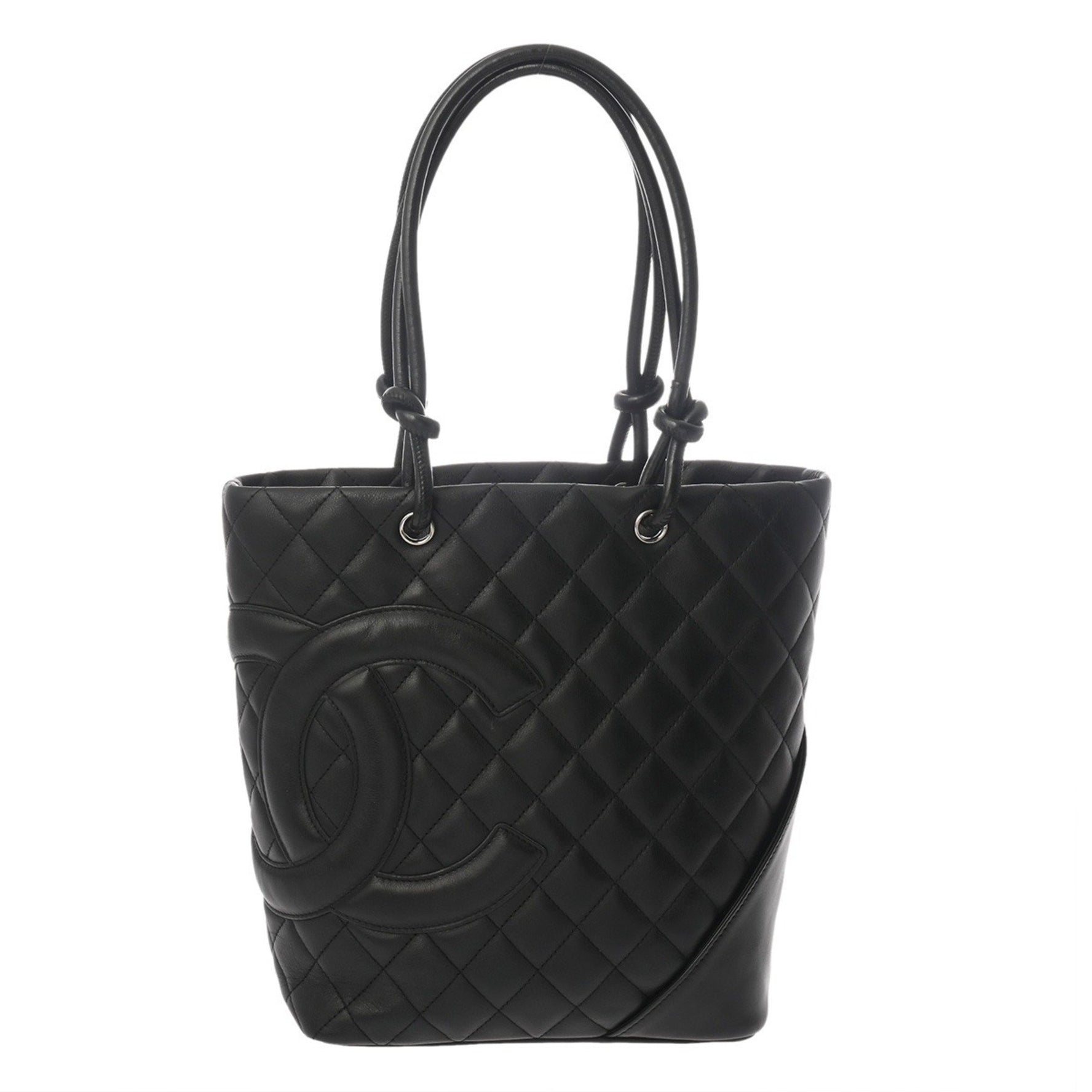 CHANEL Cambon Line Medium Tote Bag, x Lambskin A-Rank, Pre-Owned, Ginzo