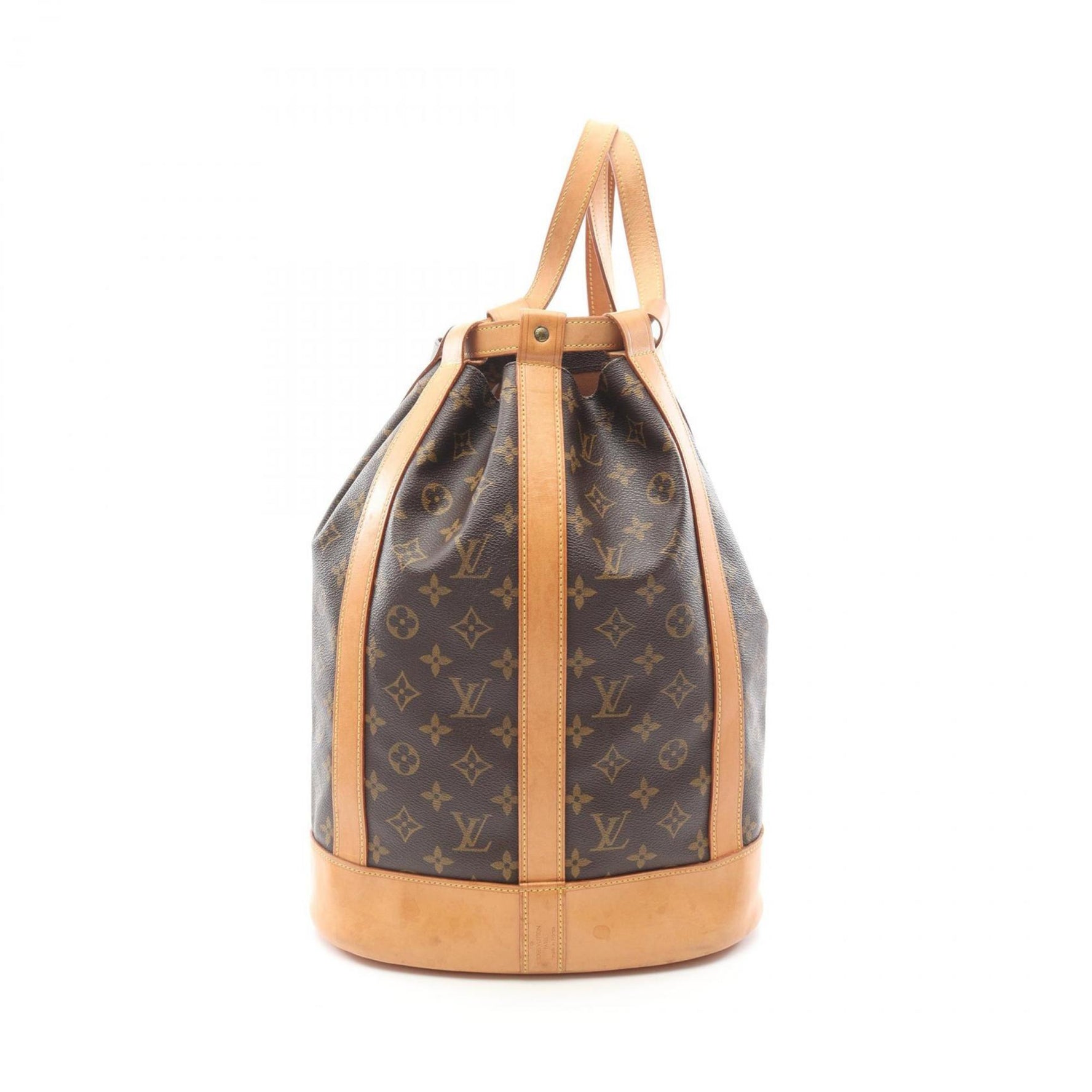 Louis Vuitton Randonne PM Monogram Shoulder Bag Coated Canvas Leather