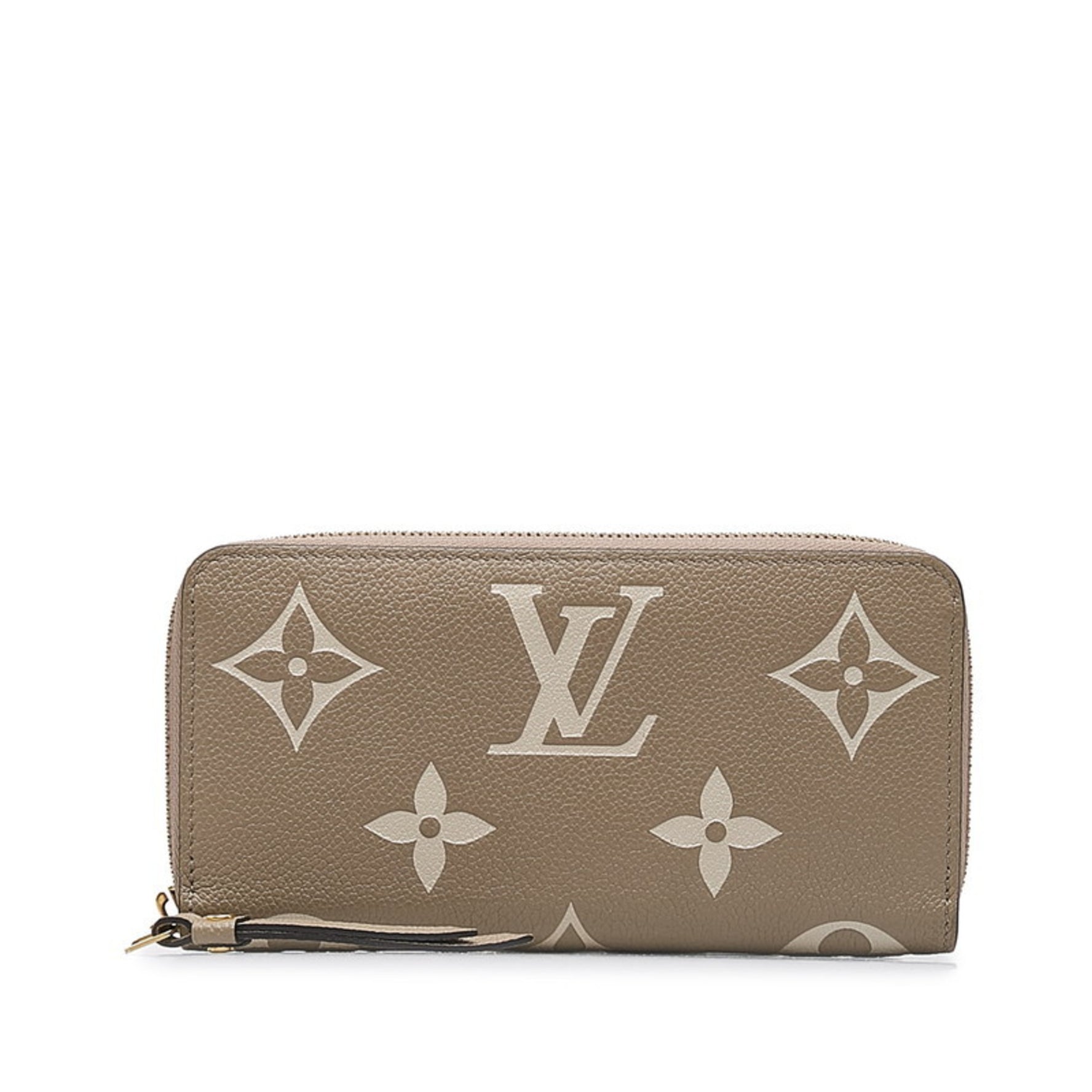 Louis Vuitton Monogram Empreinte Zippy Wallet Round Long M69794 Tourtrell Crème Beige Leather Women's LOUIS VUITTON
