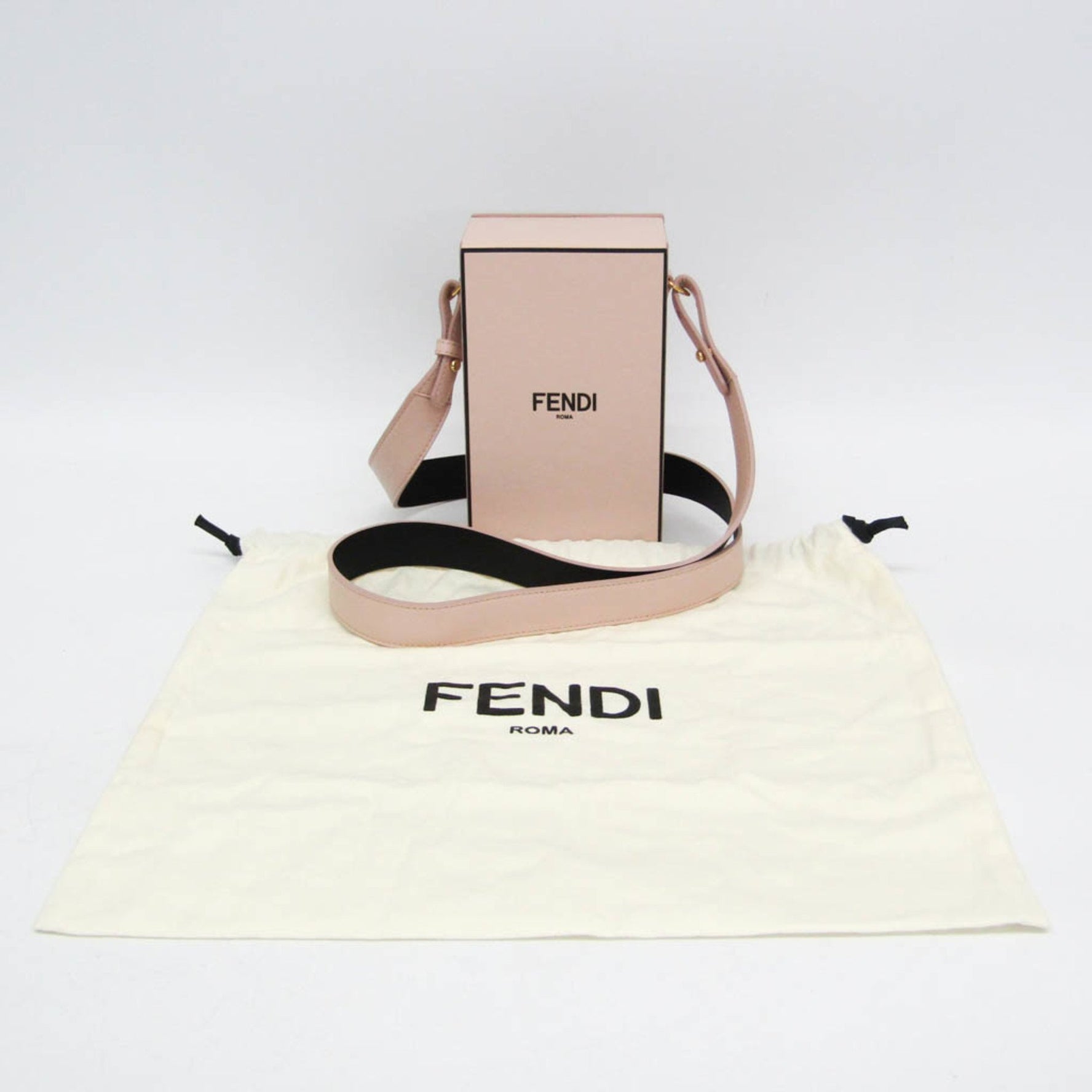 Fendi Box Leather Shoulder Bag