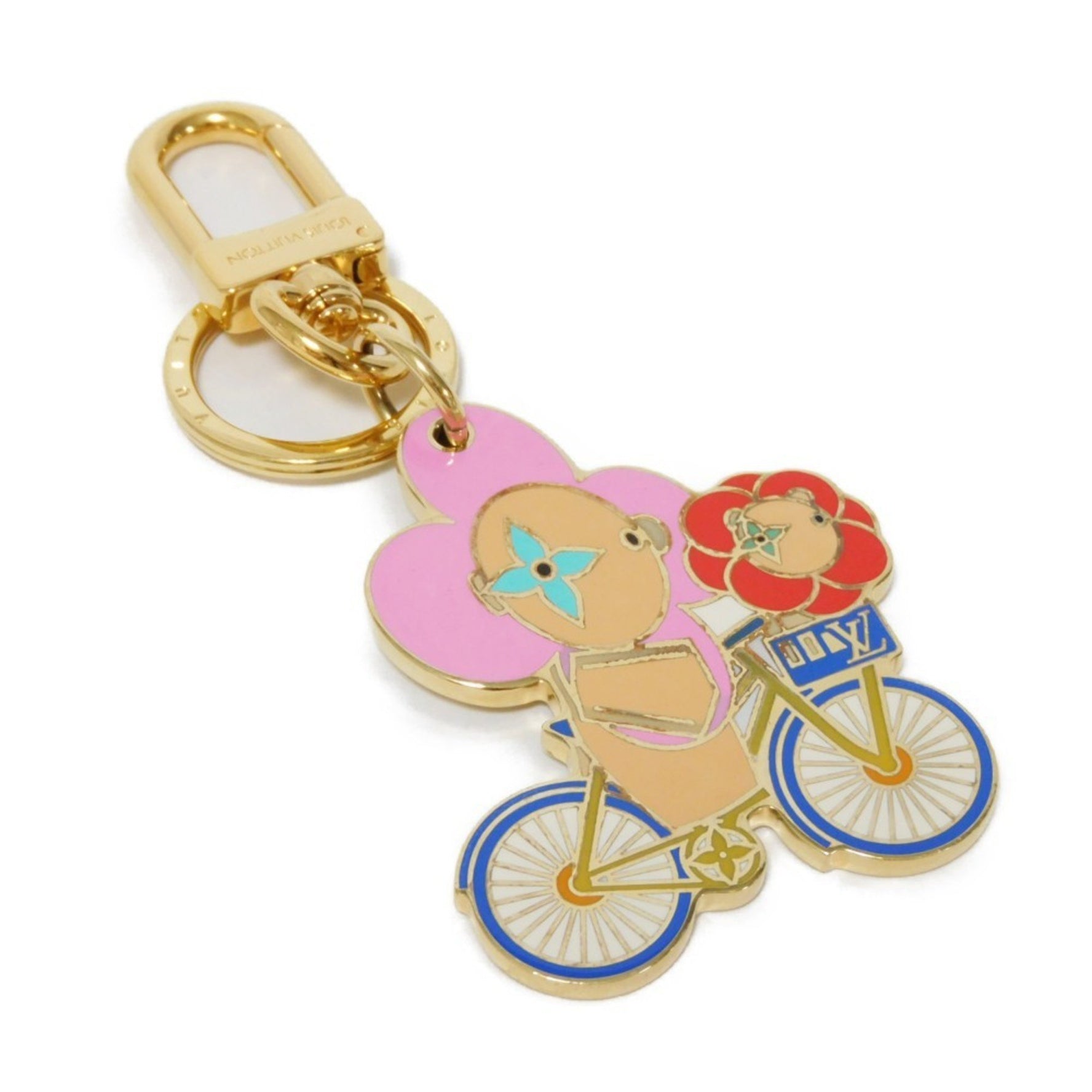 Louis Vuitton Keychain Vivienne Vero LV Bag Charm Monogram Flower Multicolor Men's