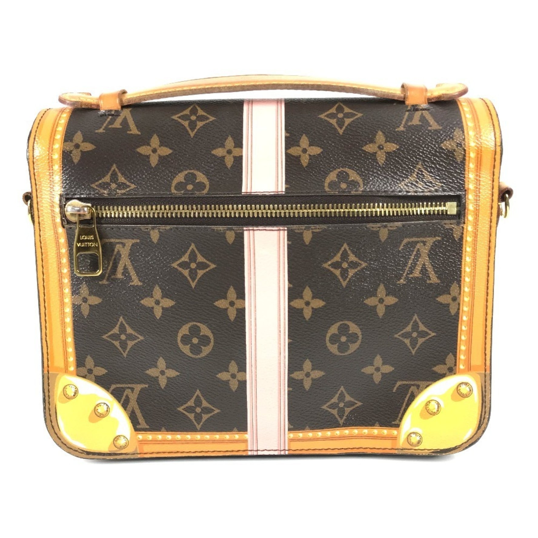 Louis Vuitton Monogram Summer Trunk Pochette Metis Bag Shoulder Crossbody Handbag Canvas Brown