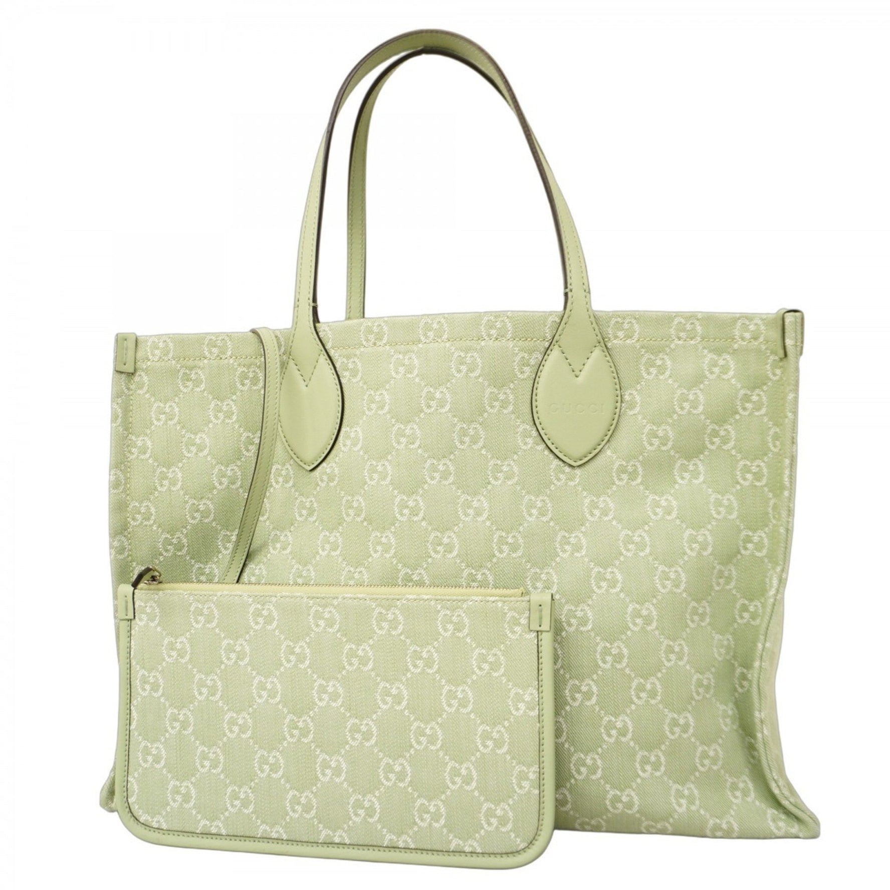 Gucci Ophidia Tote Bag Denim Green Women's