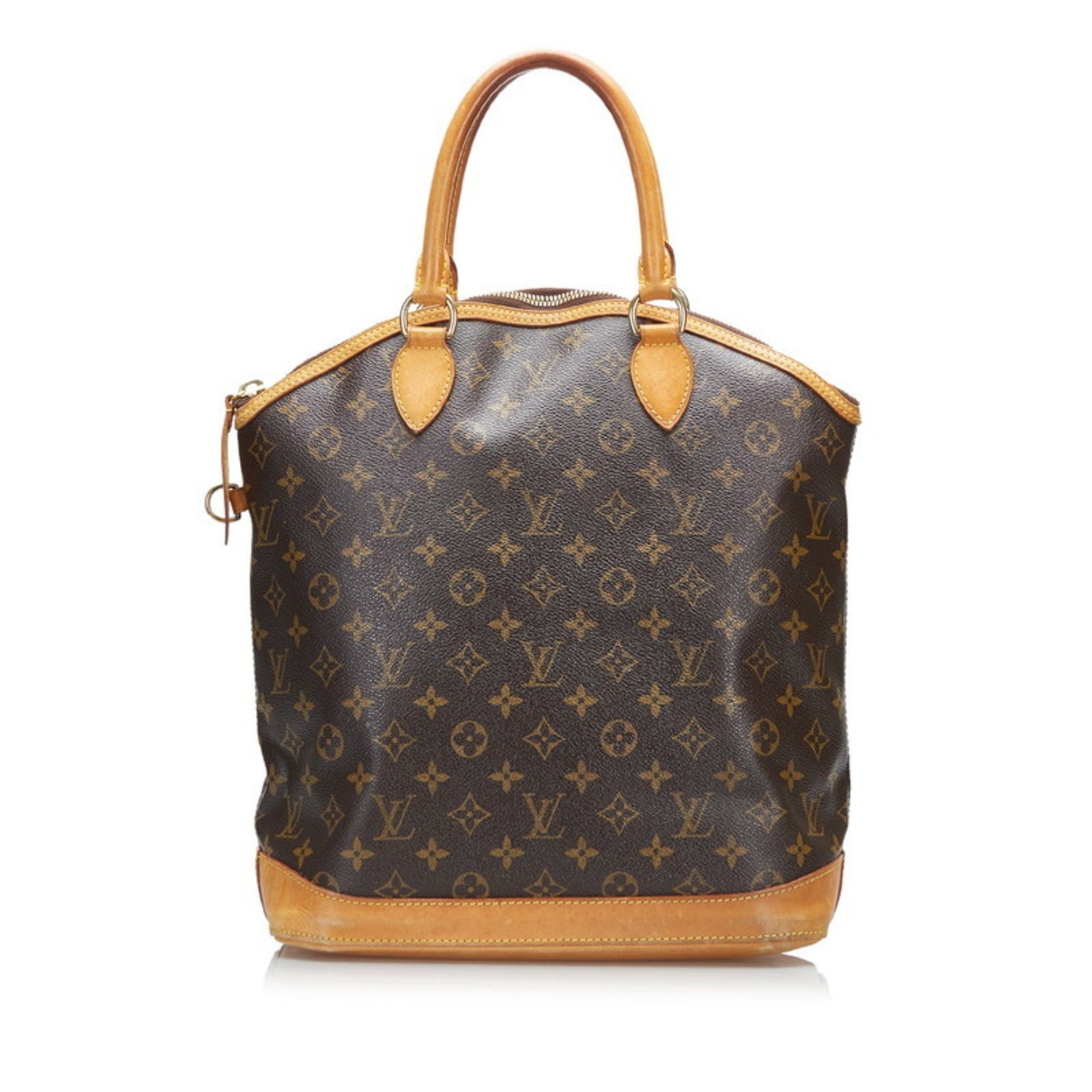 Louis Vuitton Monogram Lockit MM Handbag Tote Bag M40606 Brown PVC Leather Women's LOUIS VUITTON