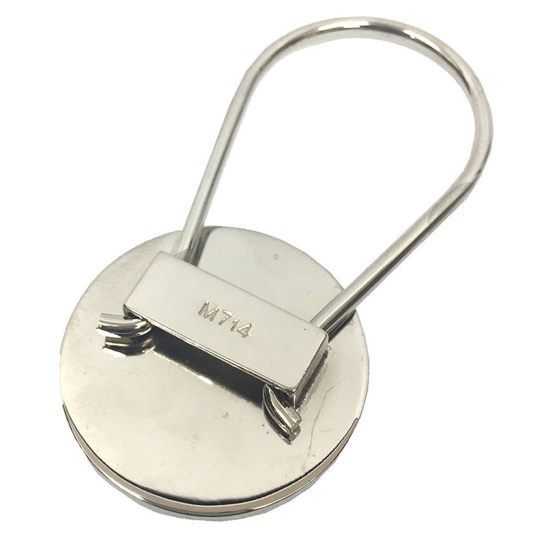 PRADA Keychain M714 Charm Metal Black Men's Women's Unisex