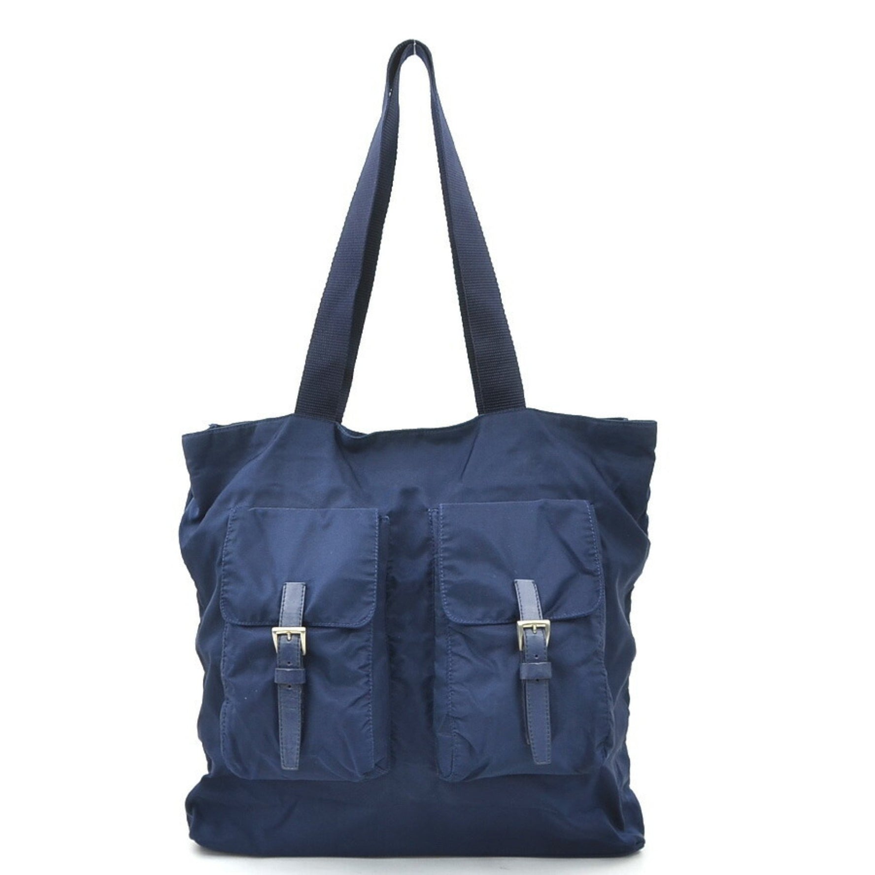 Prada Shoulder Bag Tote Nylon Silver Men's