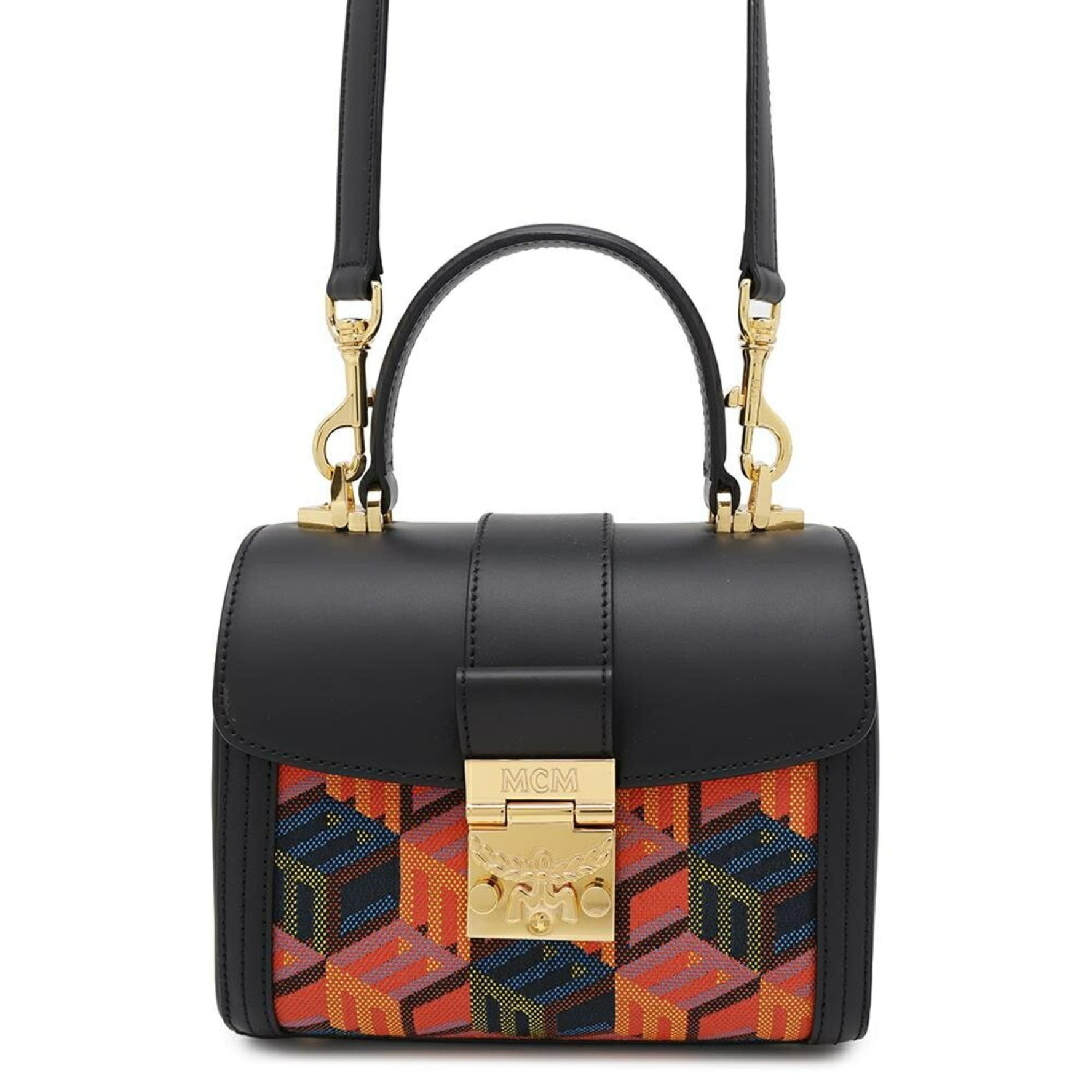 MCM Handbag Cubic Small MWECSCK01MT001 2way Shoulder Bag Black