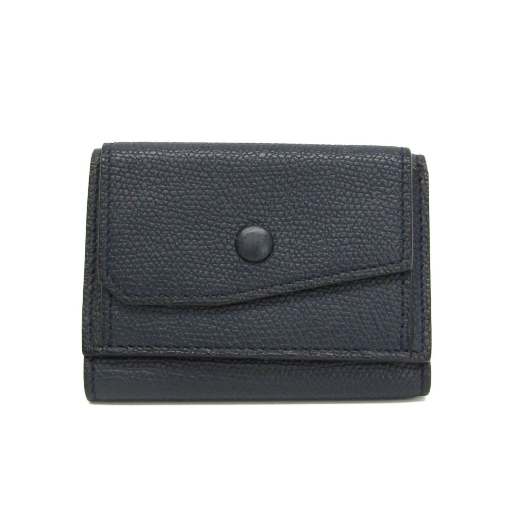 Valextra Compact Wallet Women's  Calfskin Wallet (tri-fold) Dark Navy