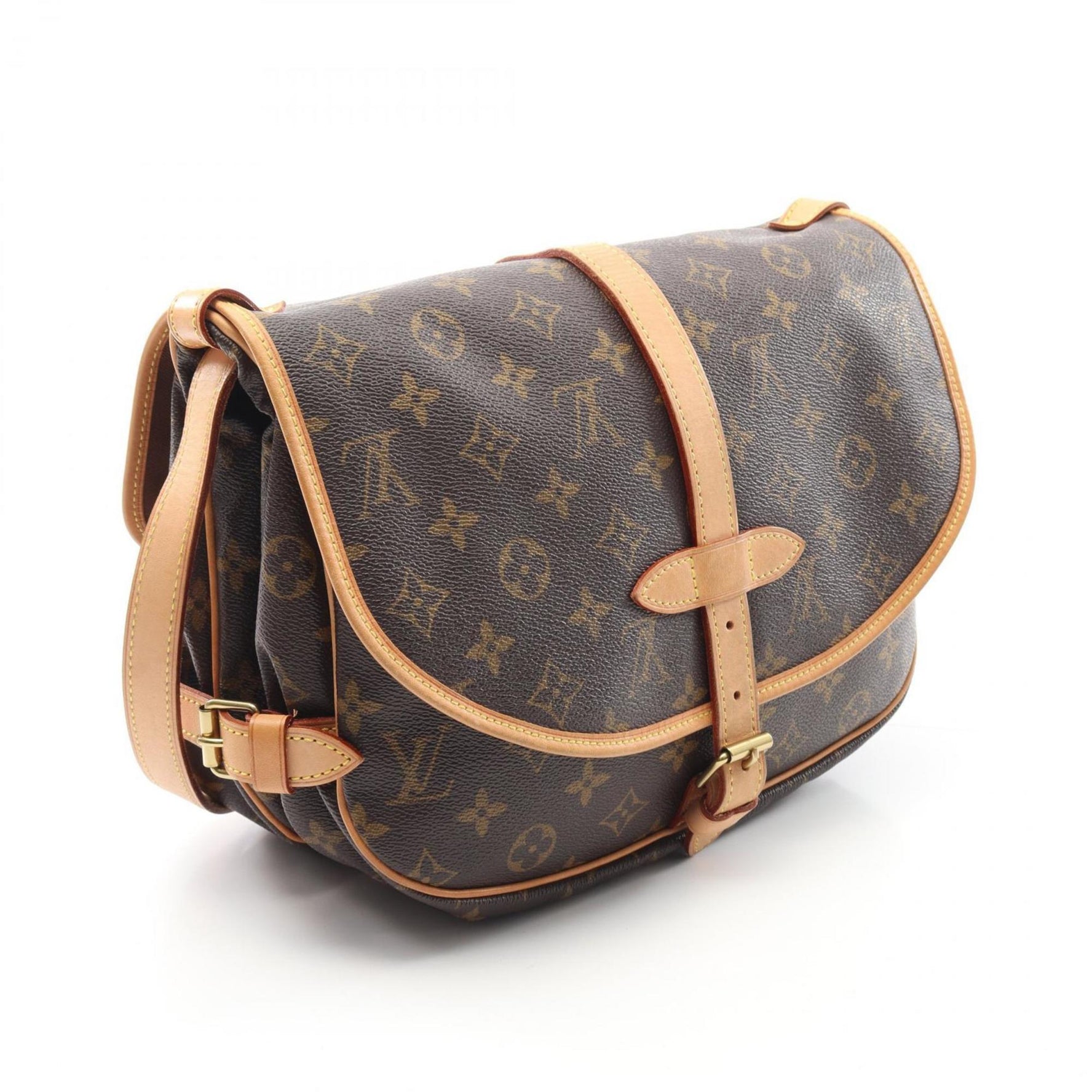 Louis Vuitton Saumur 30 Shoulder Bag, Coated Canvas and Leather, Monogram, Brown