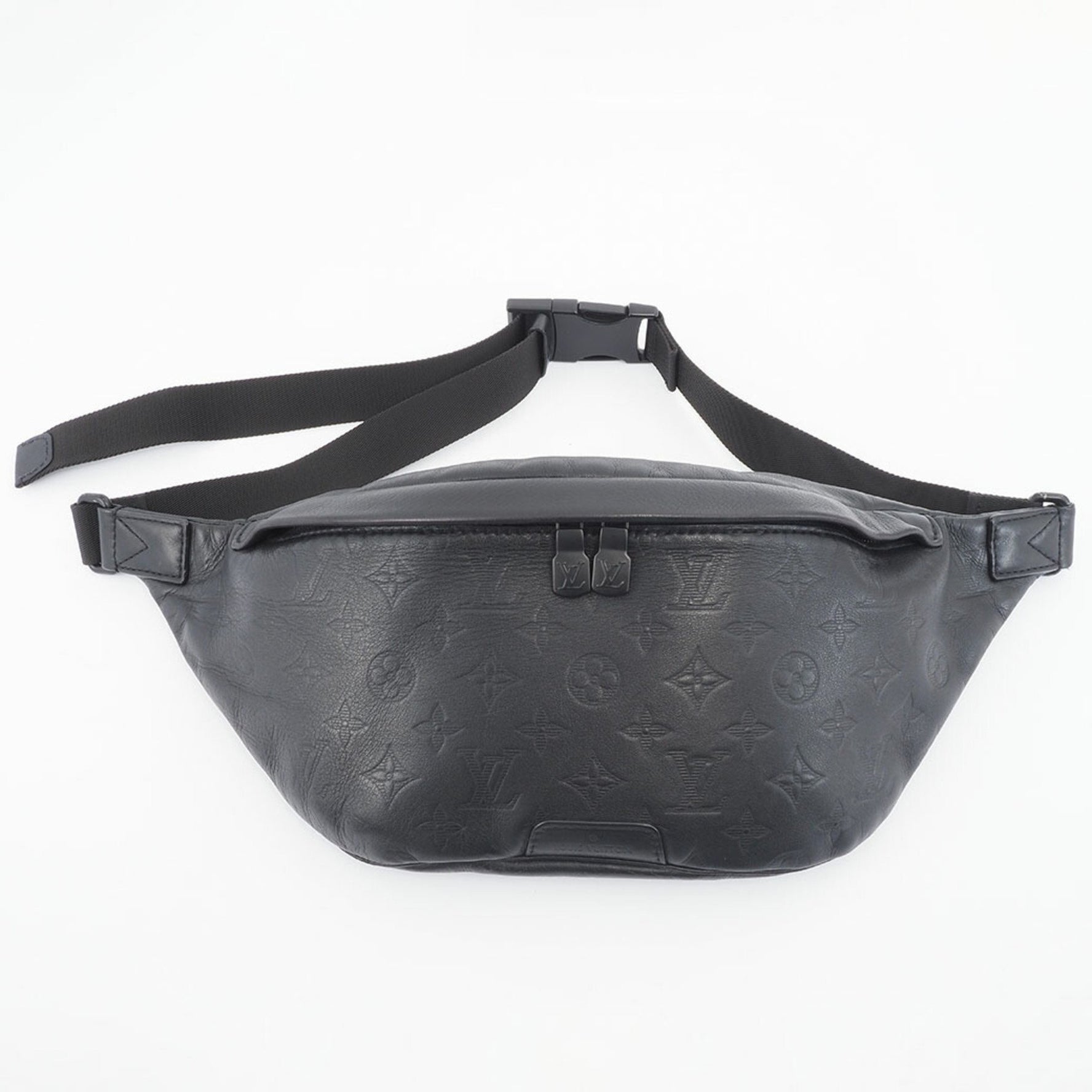 Louis Vuitton Discovery Bum Bag PM Body Black M46036 Men's Monogram Shadow Leather LOUIS VUITTON