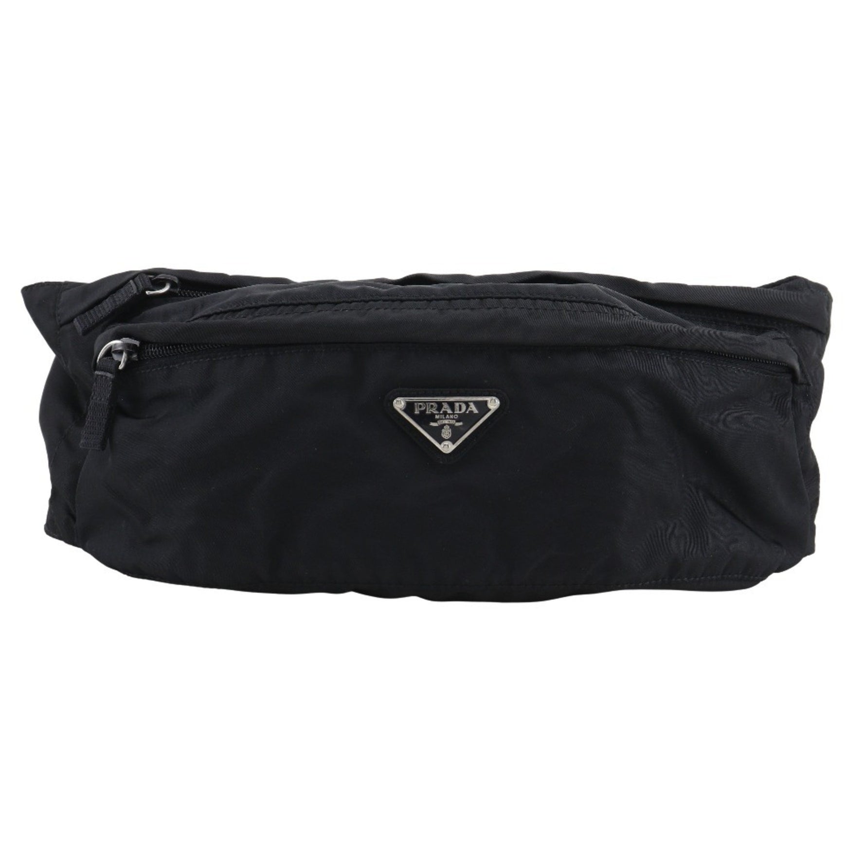 Prada Waist Pouch, Nylon, Black, Unisex