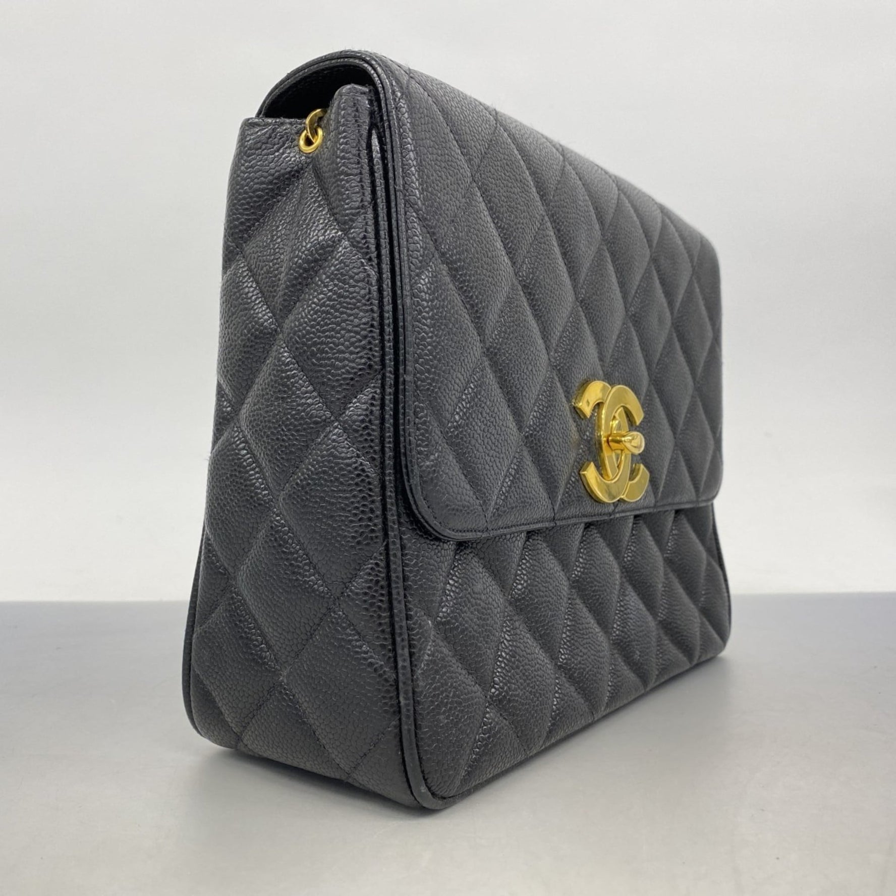 Chanel Matelasse Shoulder Bag with Chain, Caviar Skin