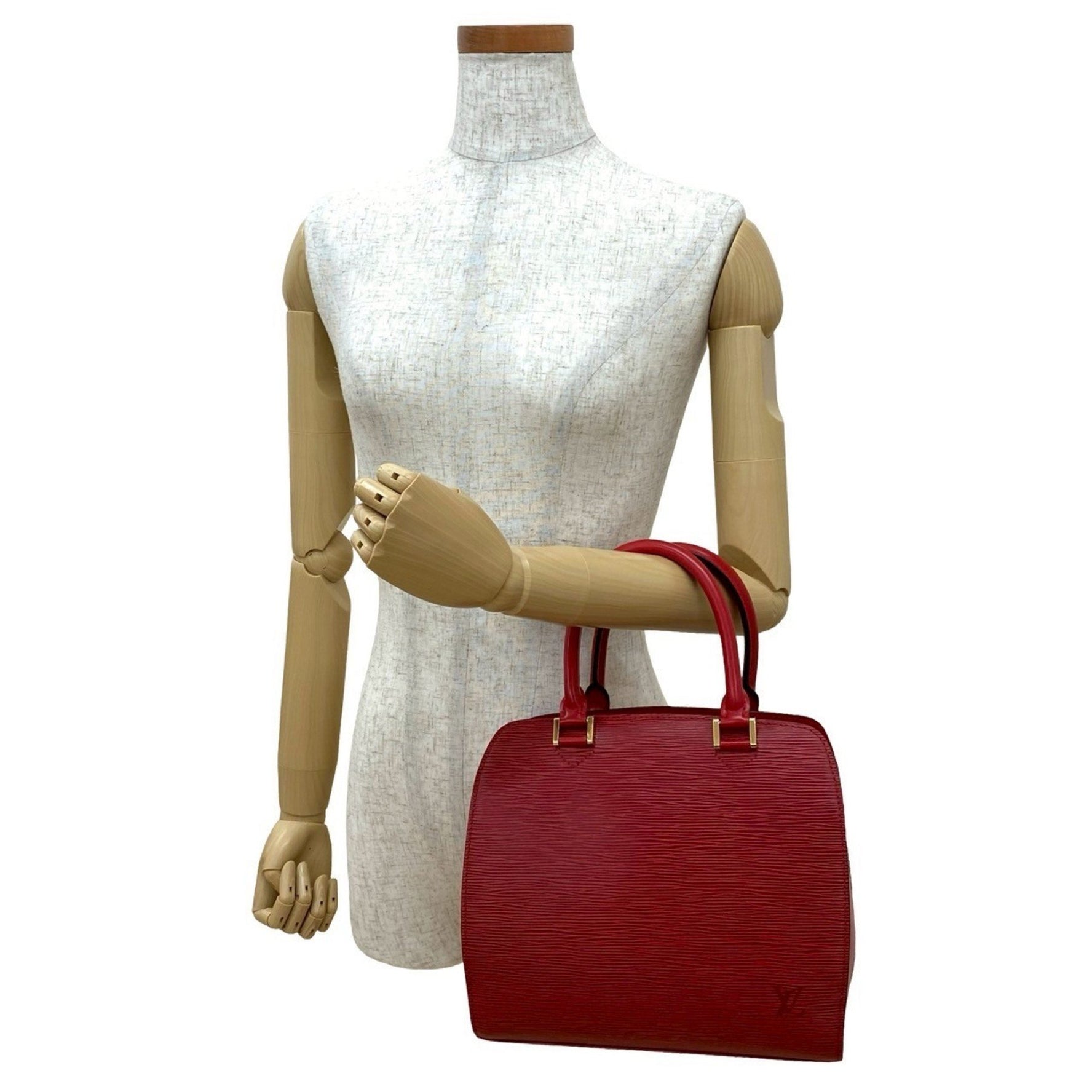Louis Vuitton Pont Neuf Epi Leather Handbag in Castilian Red (475-3)