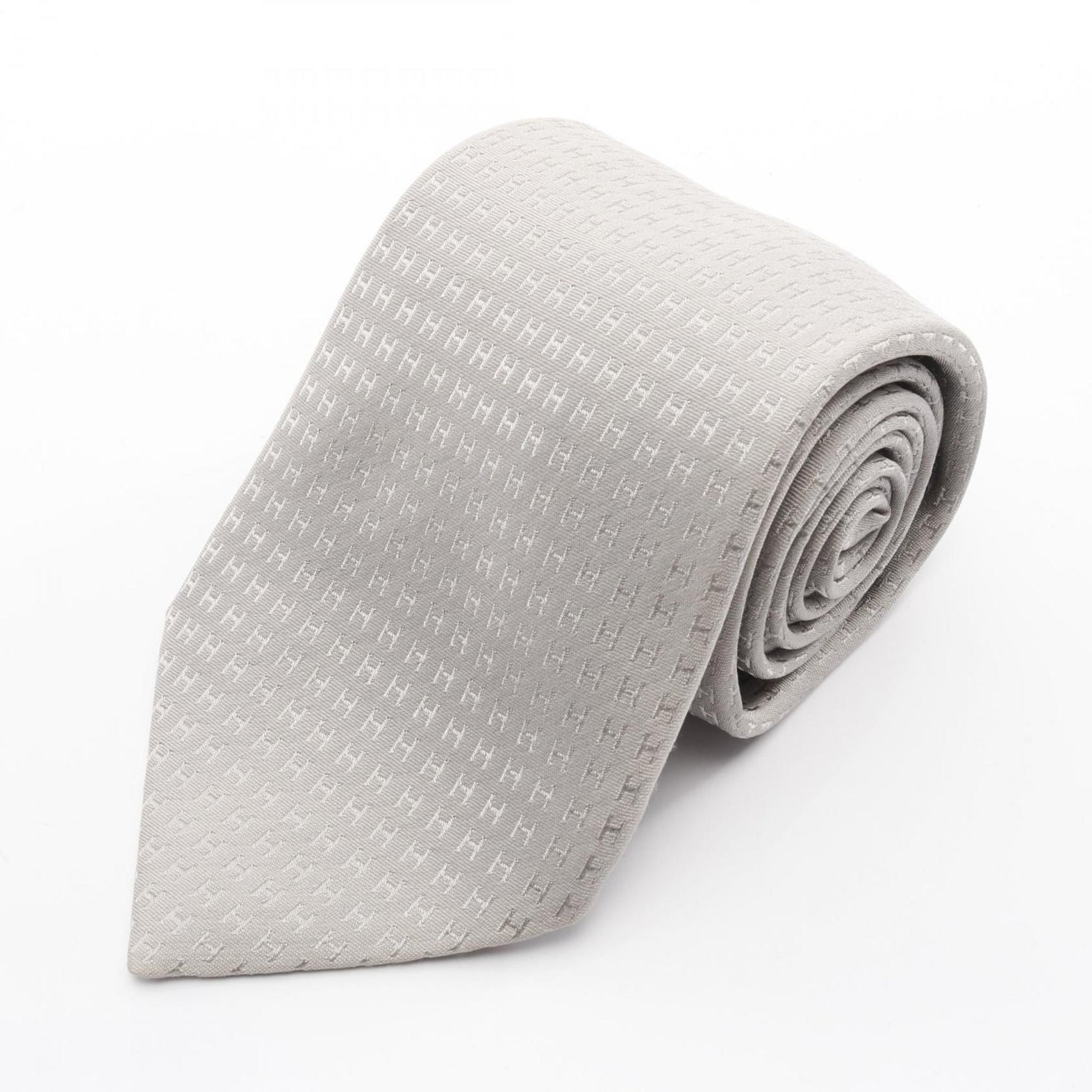 Hermes Hermès H-patterned silk tie
