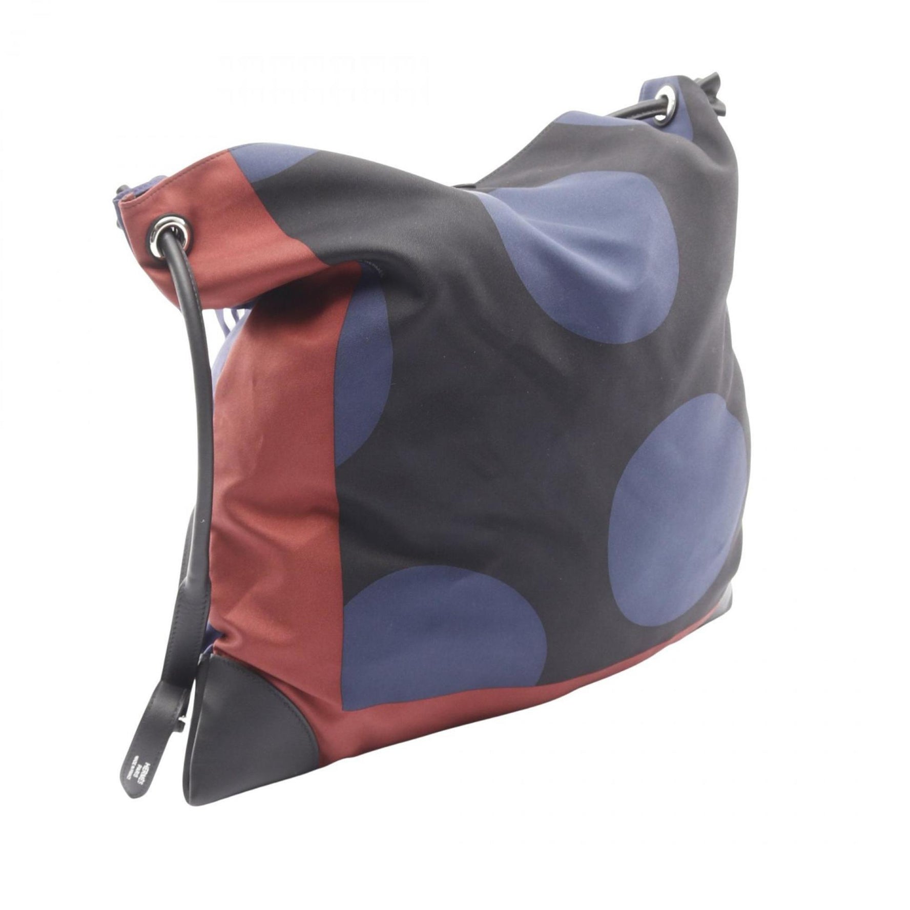 Hermes Hermès Silky City MM BRIDES DE GALA Shoulder Bag, Silk and Leather, Navy, White, Black