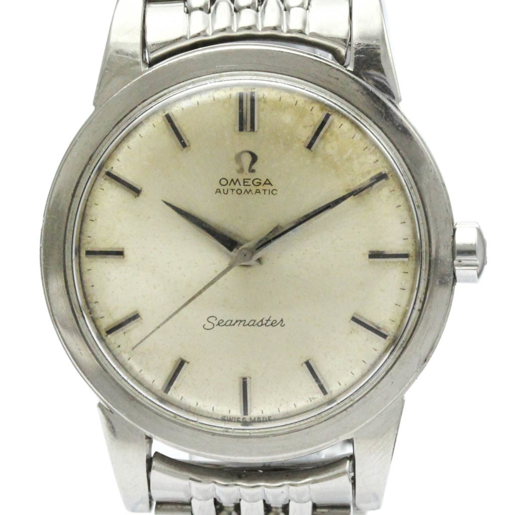 Vintage OMEGA Seamaster Cal 351 Rice Bracelet Automatic Watch 2494-12 BF570951