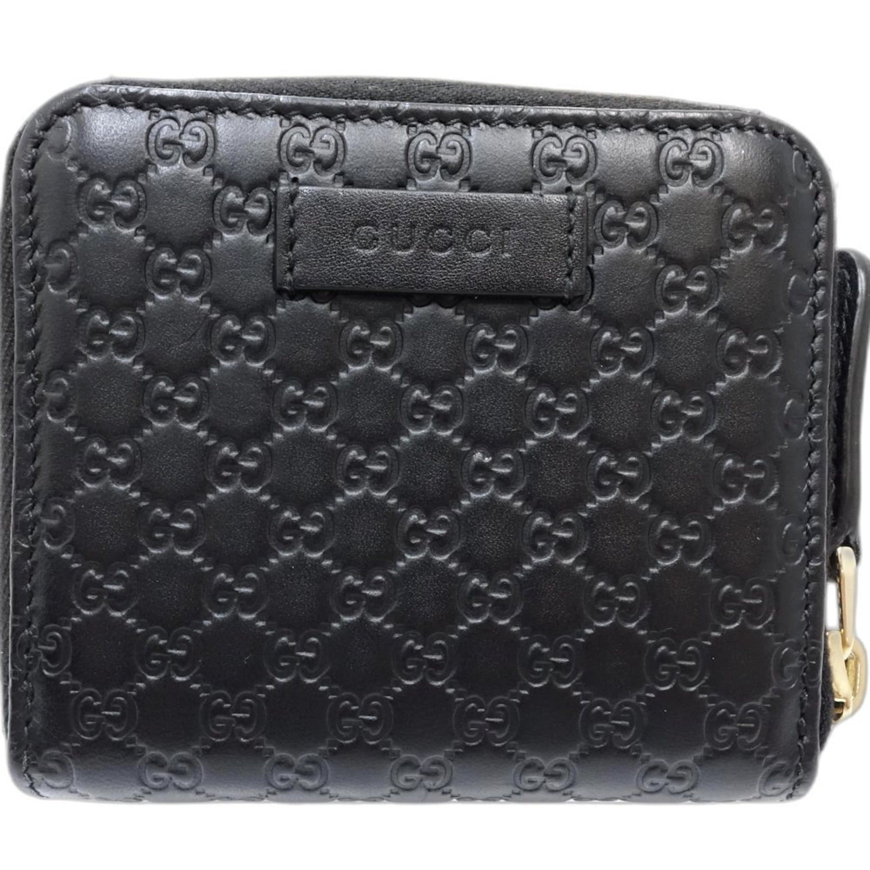 GUCCI Bi-fold Wallet Compact Micro Guccissima Leather Outlet