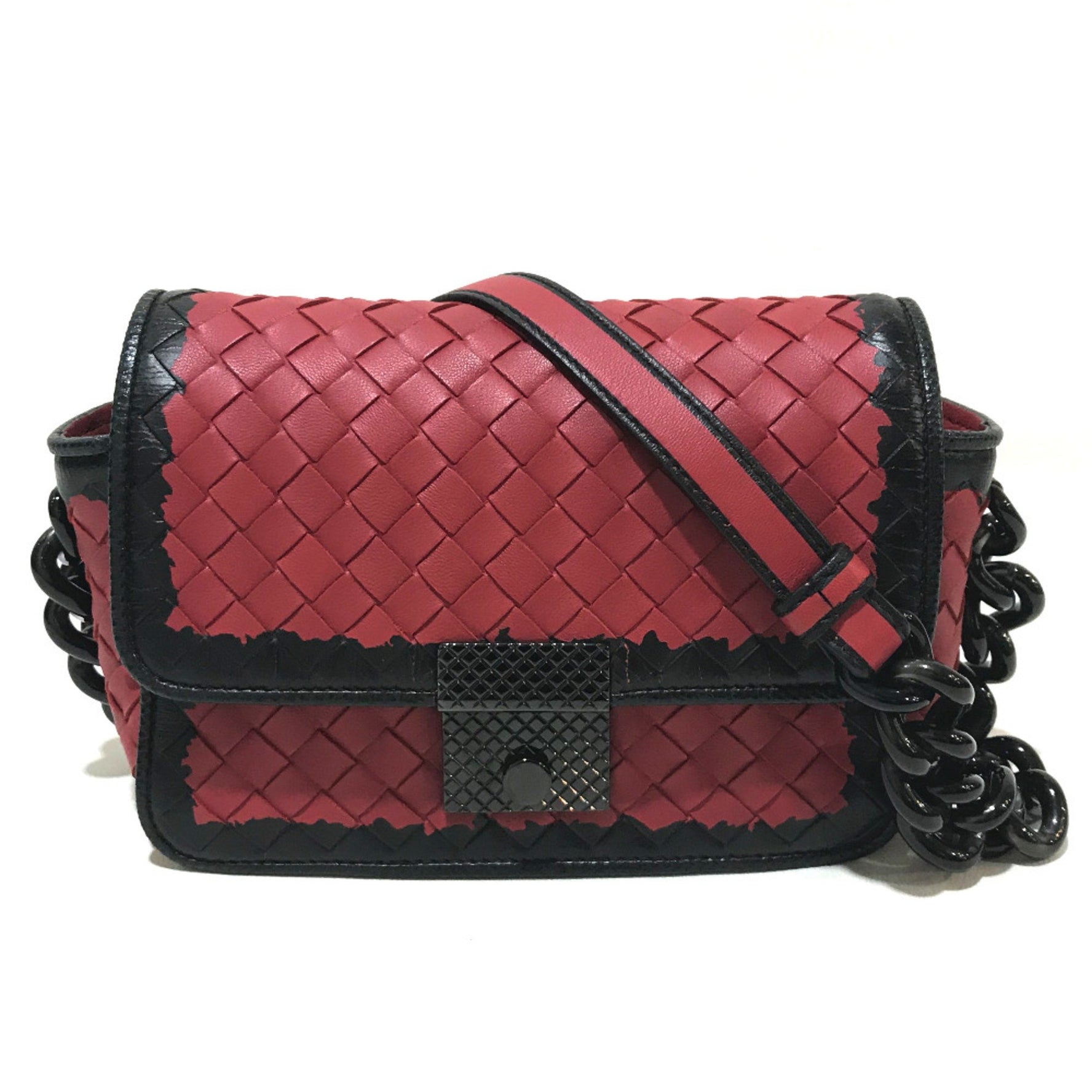 BOTTEGA VENETA Intrecciato Bag Shoulder Bag x Black