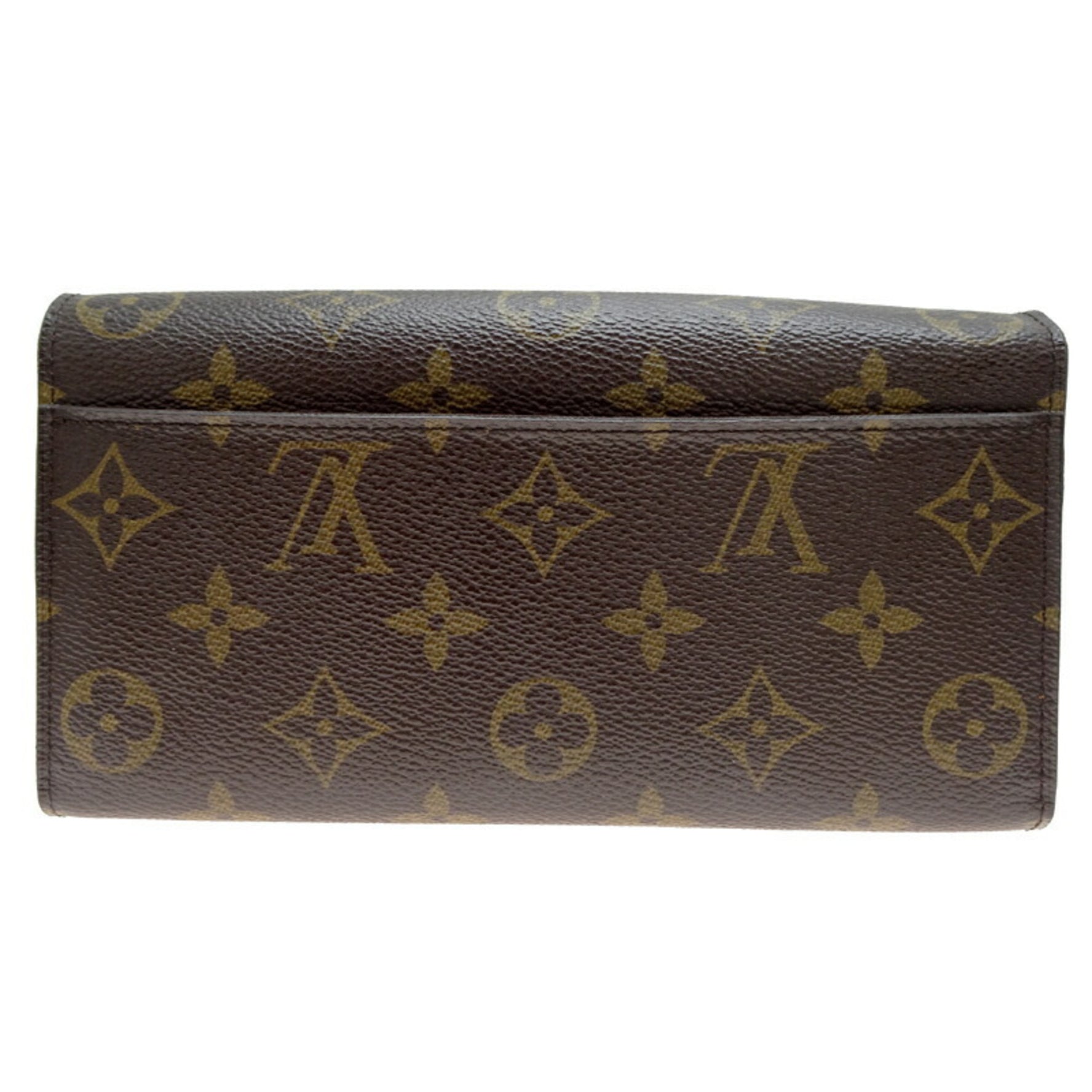 Louis Vuitton Portefeuille Sarah with Initials "T.N" and Men's Long Wallet Monogram Brown