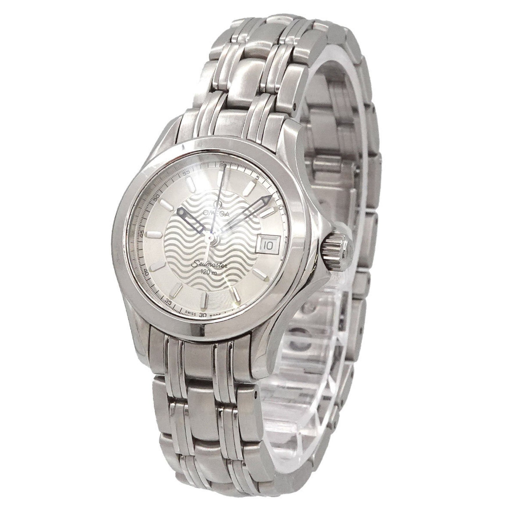 OMEGA Seamaster 120 2571 31 Women's Watch with Date Display, Silver Quartz Movement