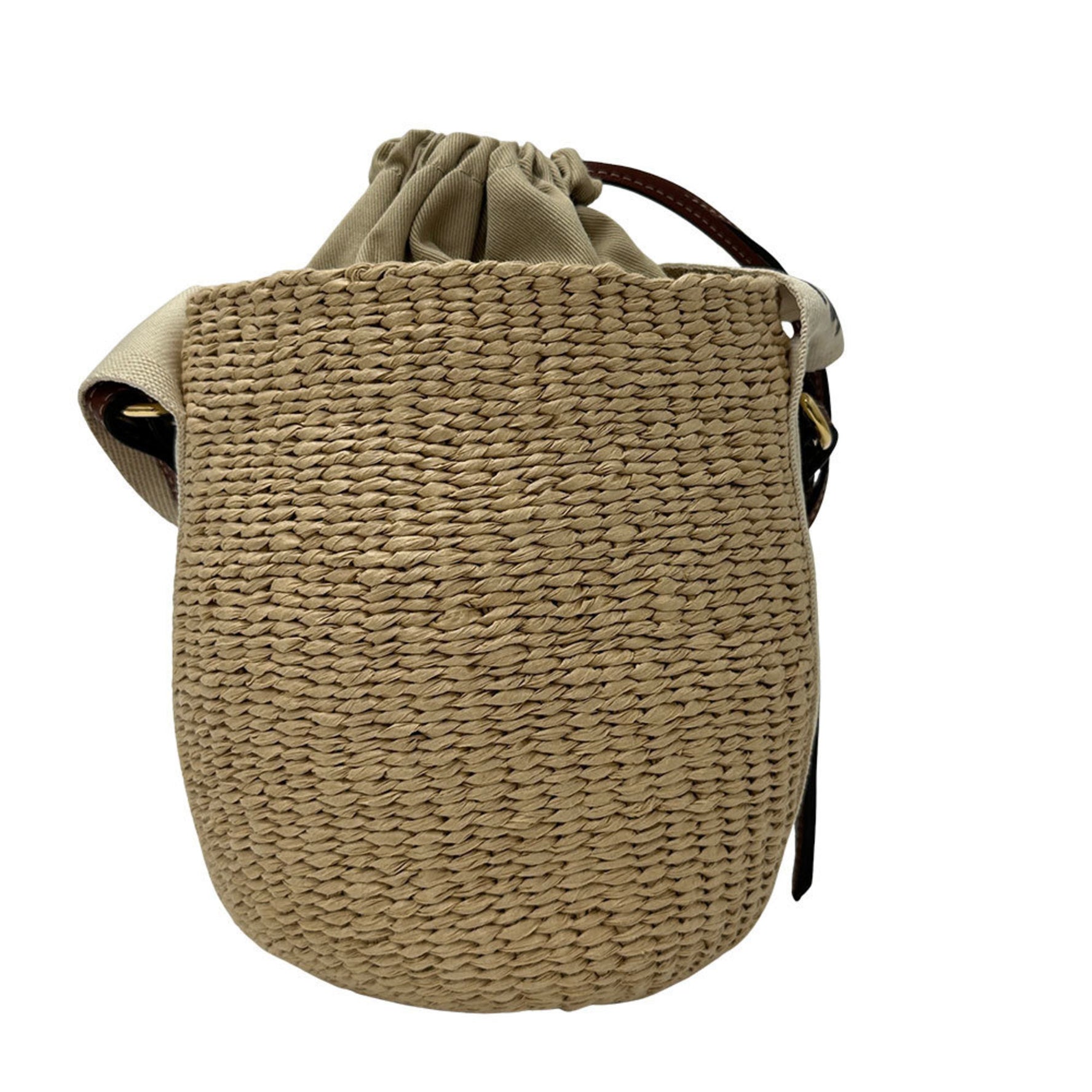 Chloé Chloe Bag Brand Handbag Shoulder Straw Basket Beige Brown Mini Small