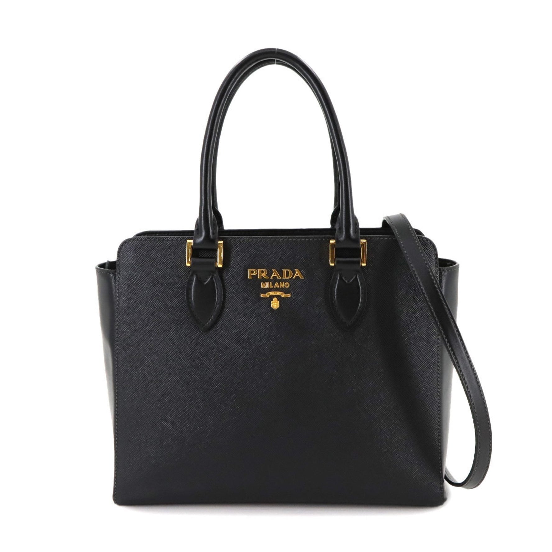 Prada Saffiano Hand Shoulder Bag in Leather