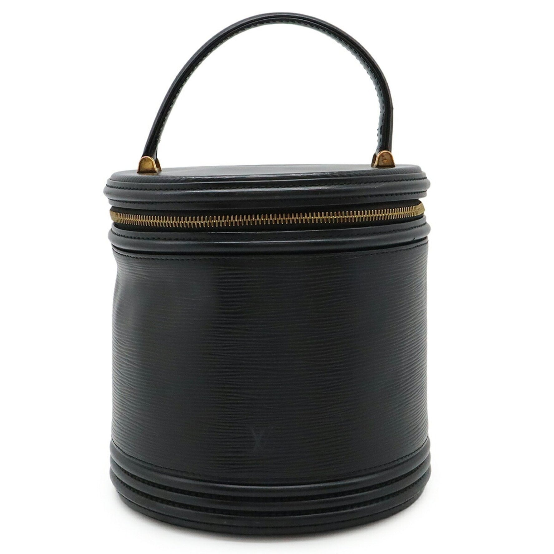 Louis Vuitton Epi Cannes Handbag Vanity Bag Leather Noir Black