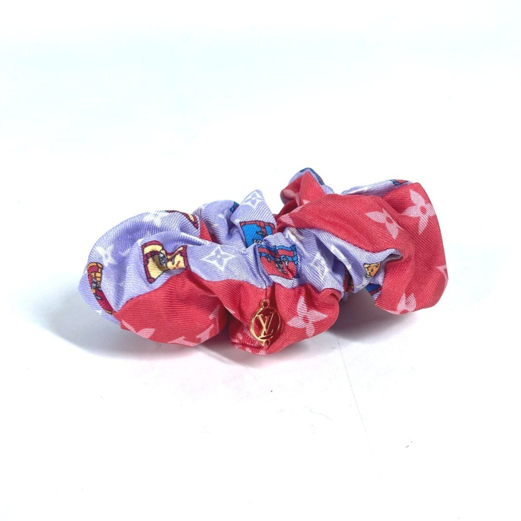 LOUIS VUITTON M77692 Monogram Scrunchie Set (1 circle only) Hair Tie Silk Women's Pink