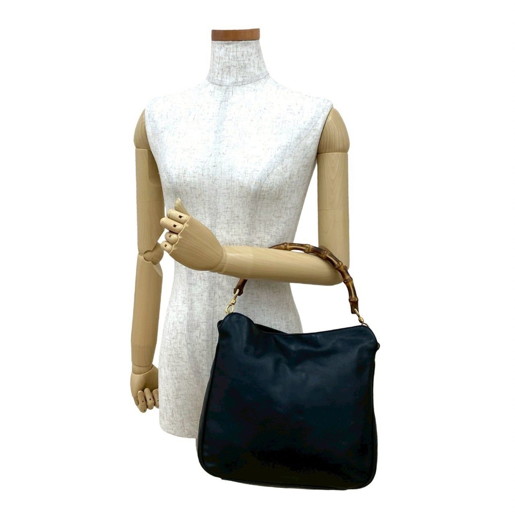 GUCCI Old Bamboo Leather Mini Tote Bag in Size 34-10