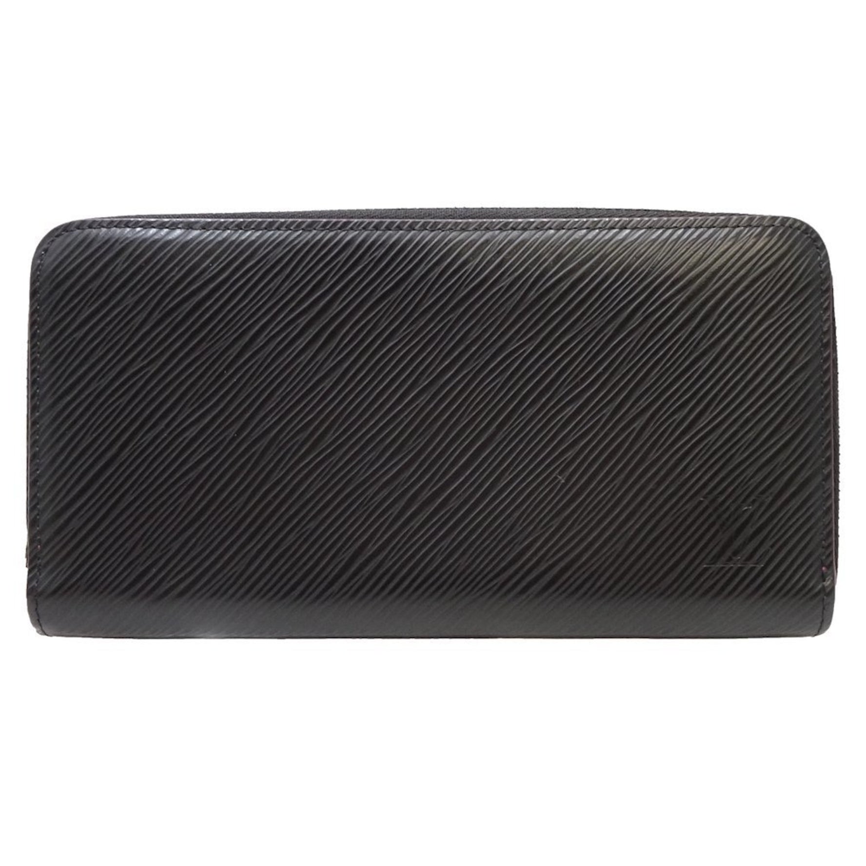 Louis Vuitton Epi Zippy Wallet Long Noir Hot Pink