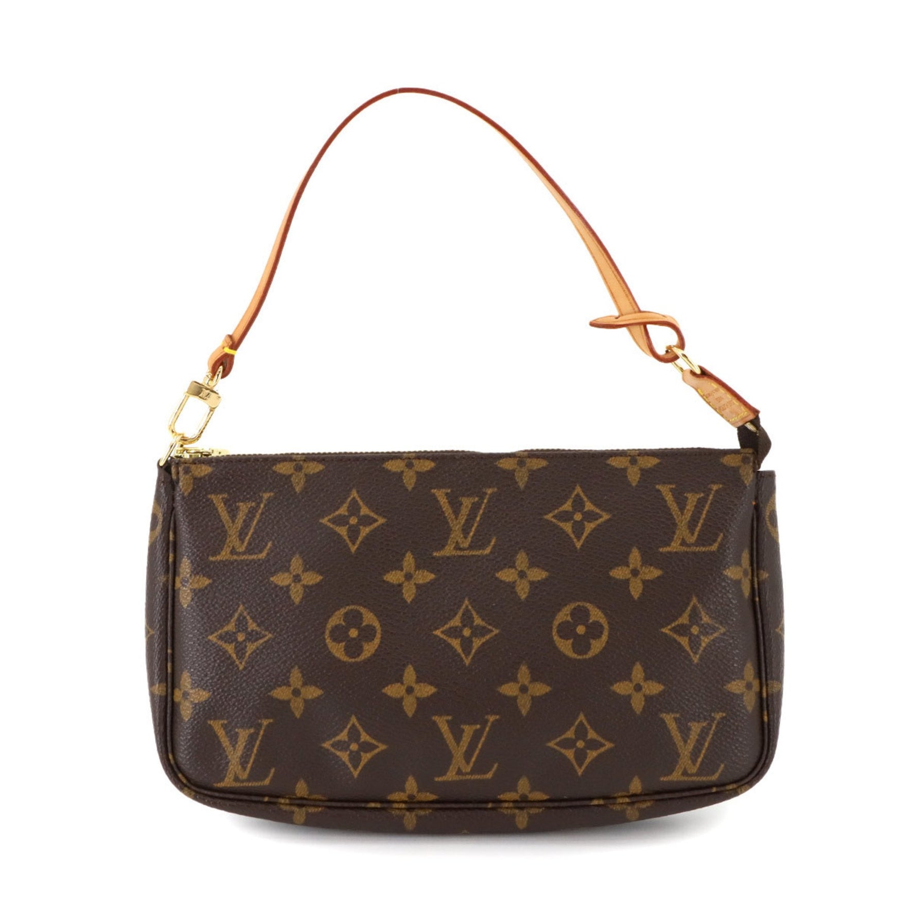 Louis Vuitton Pochette Accessoires Handbag Brown with Gold Hardware
