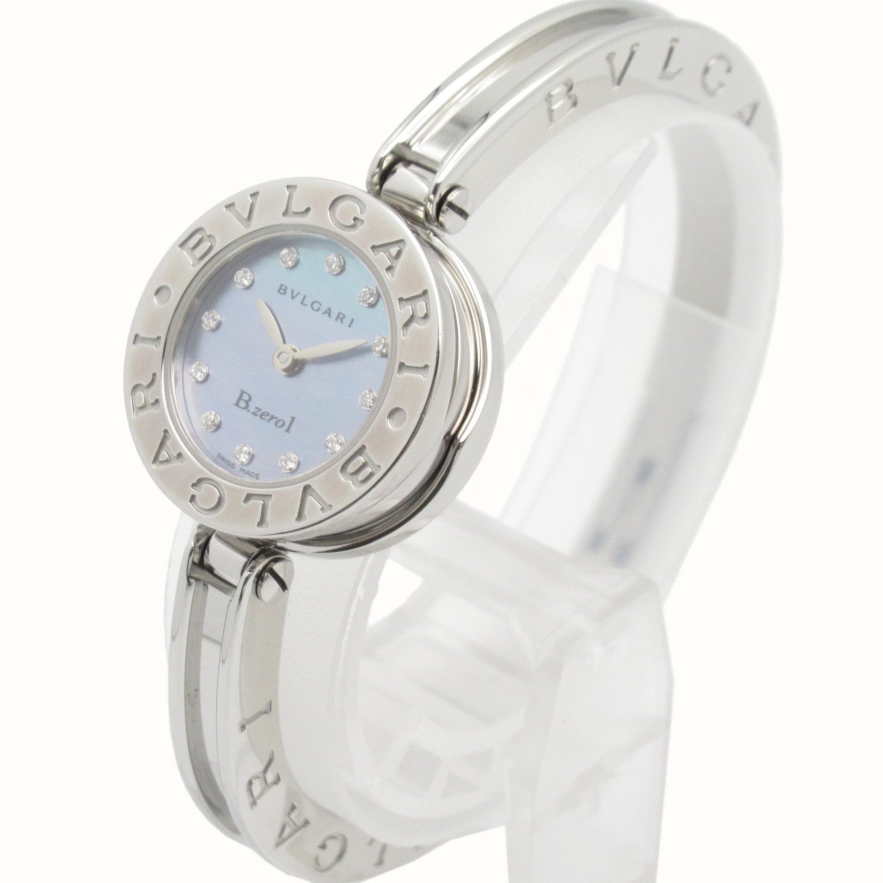BVLGARI Watch, Stainless Steel, Blue Shell