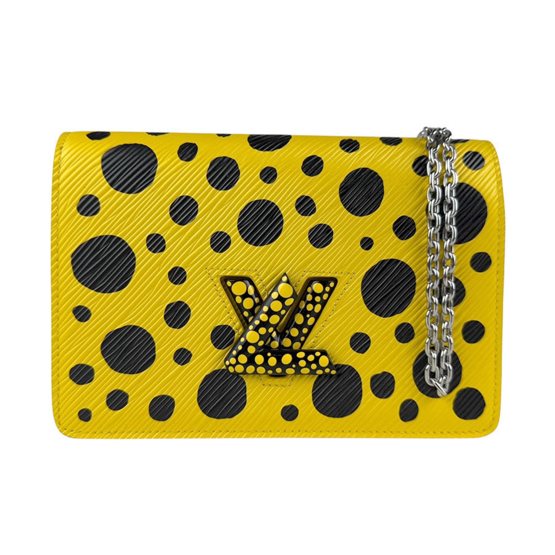 Louis Vuitton LOUIS VUITTON Chain Wallet, LV x YK Epi Leather Portefeuille Twist