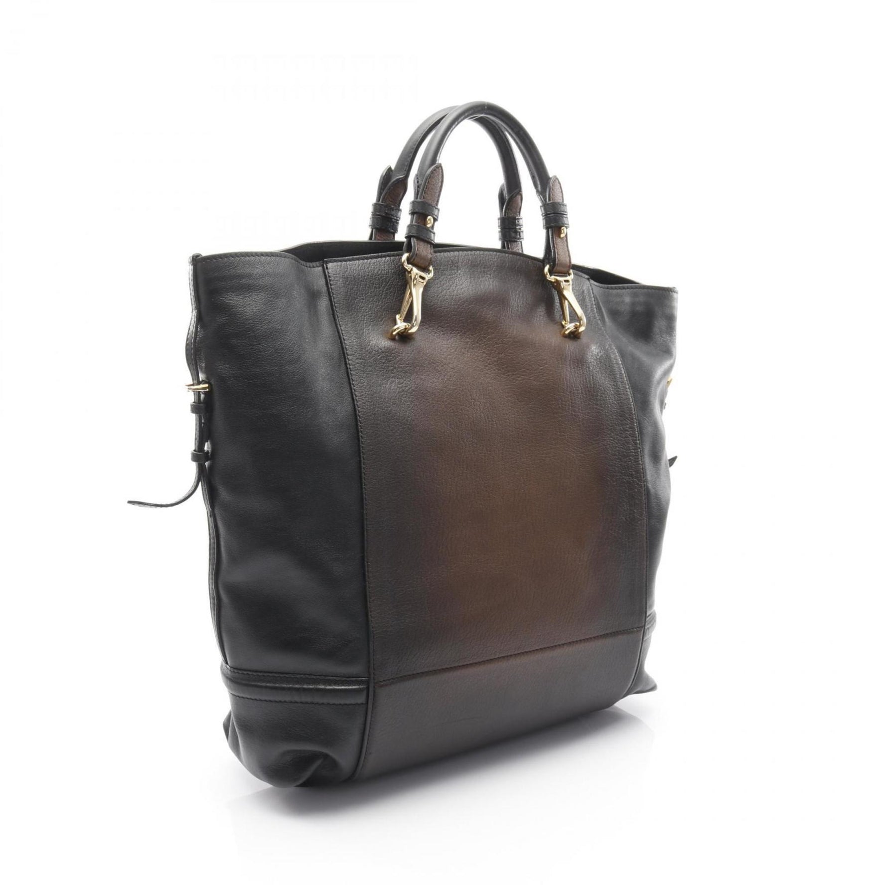 Burberry Leather Handbag in Black/Brown