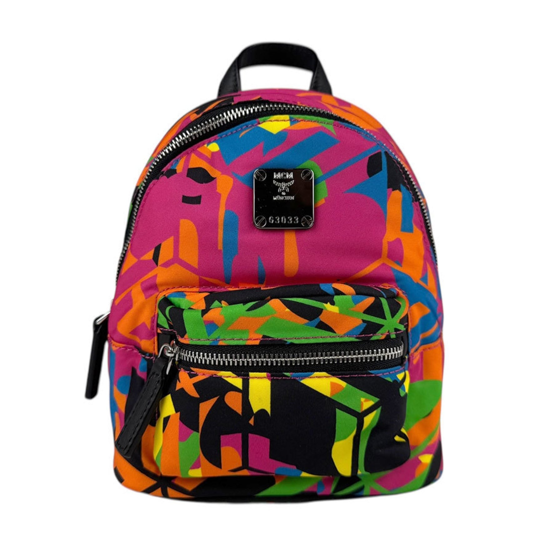 MCM Body bag Shoulder Nylon Canvas Multicolor Black Silver Men's