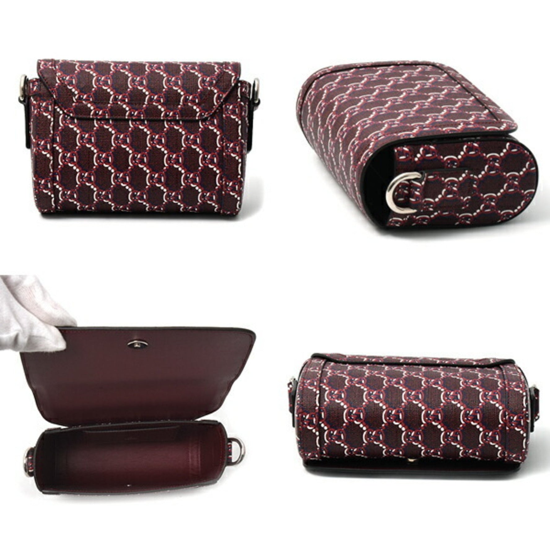 Gucci GG Shadow Super Mini Shoulder Bag Red