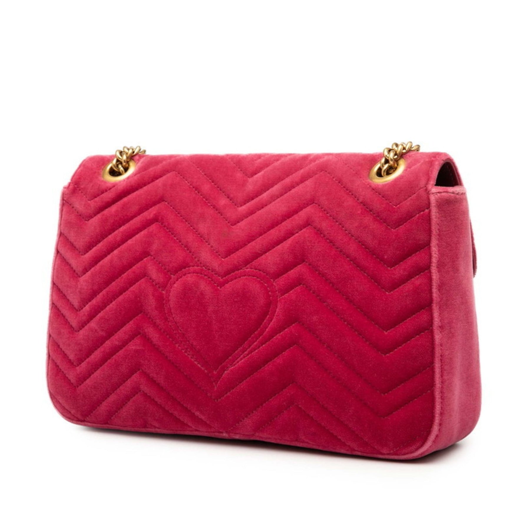 Gucci GG Marmont BLIND FOR LOVE embroidered chain shoulder bag/handbag in velour .