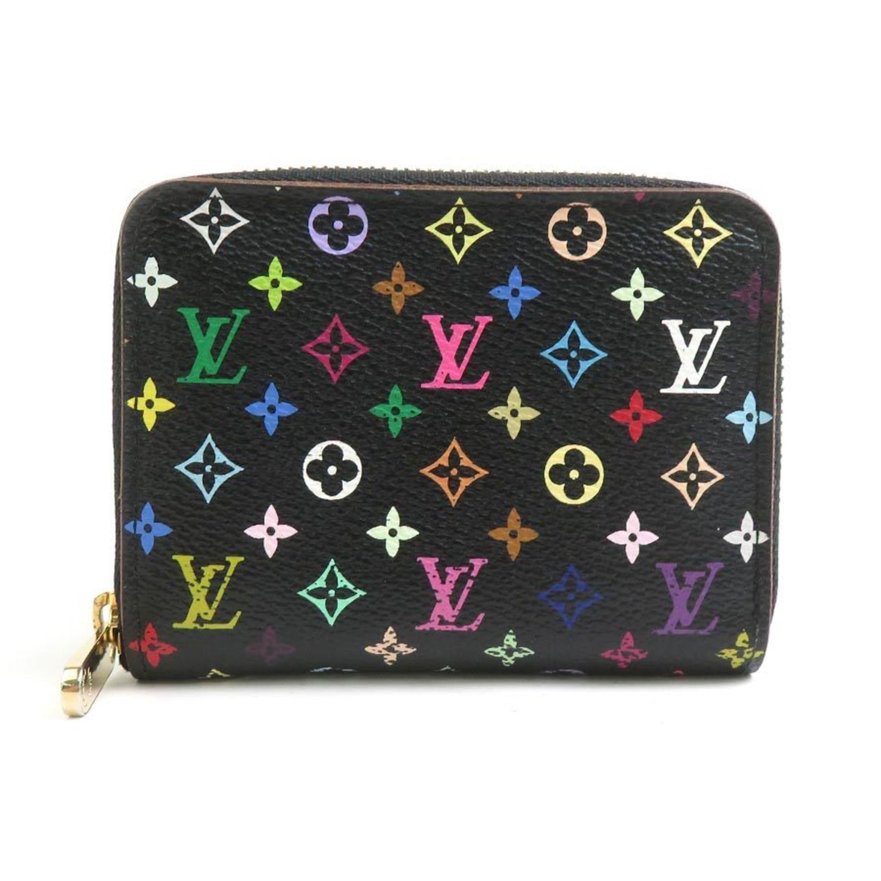 Louis Vuitton Monogram Multicolore Zippy Coin Purse in Black and Gold
