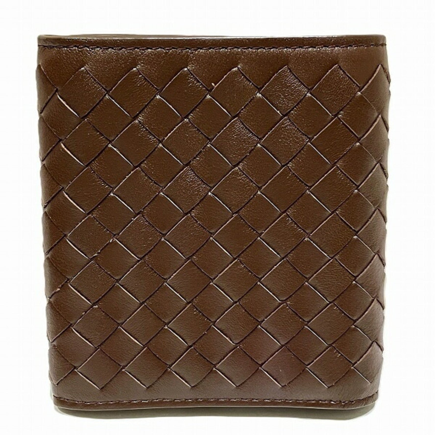 Bottega Veneta Intrecciato Dark Brown Tri-fold Wallet