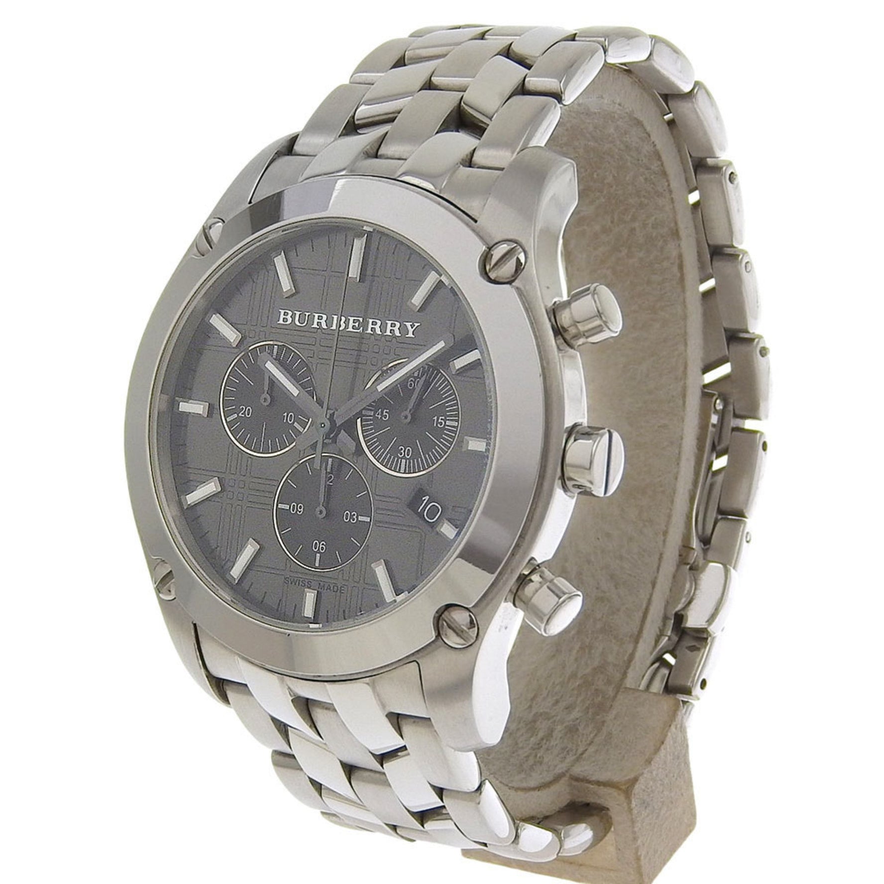 Burberry Stainless Steel Quartz Chronograph Watch, Black Dial