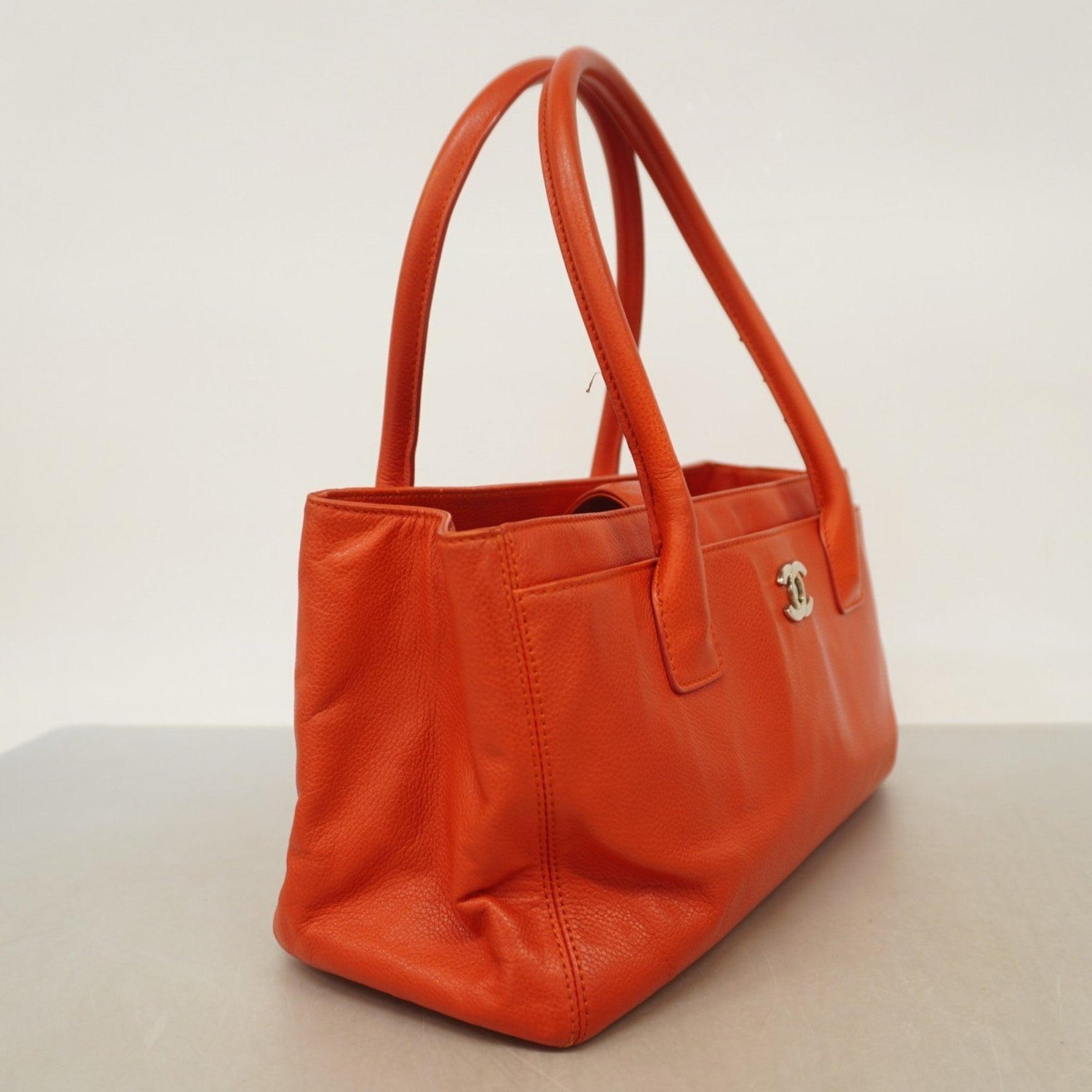 Chanel Executive Leather Tote Bag, Red