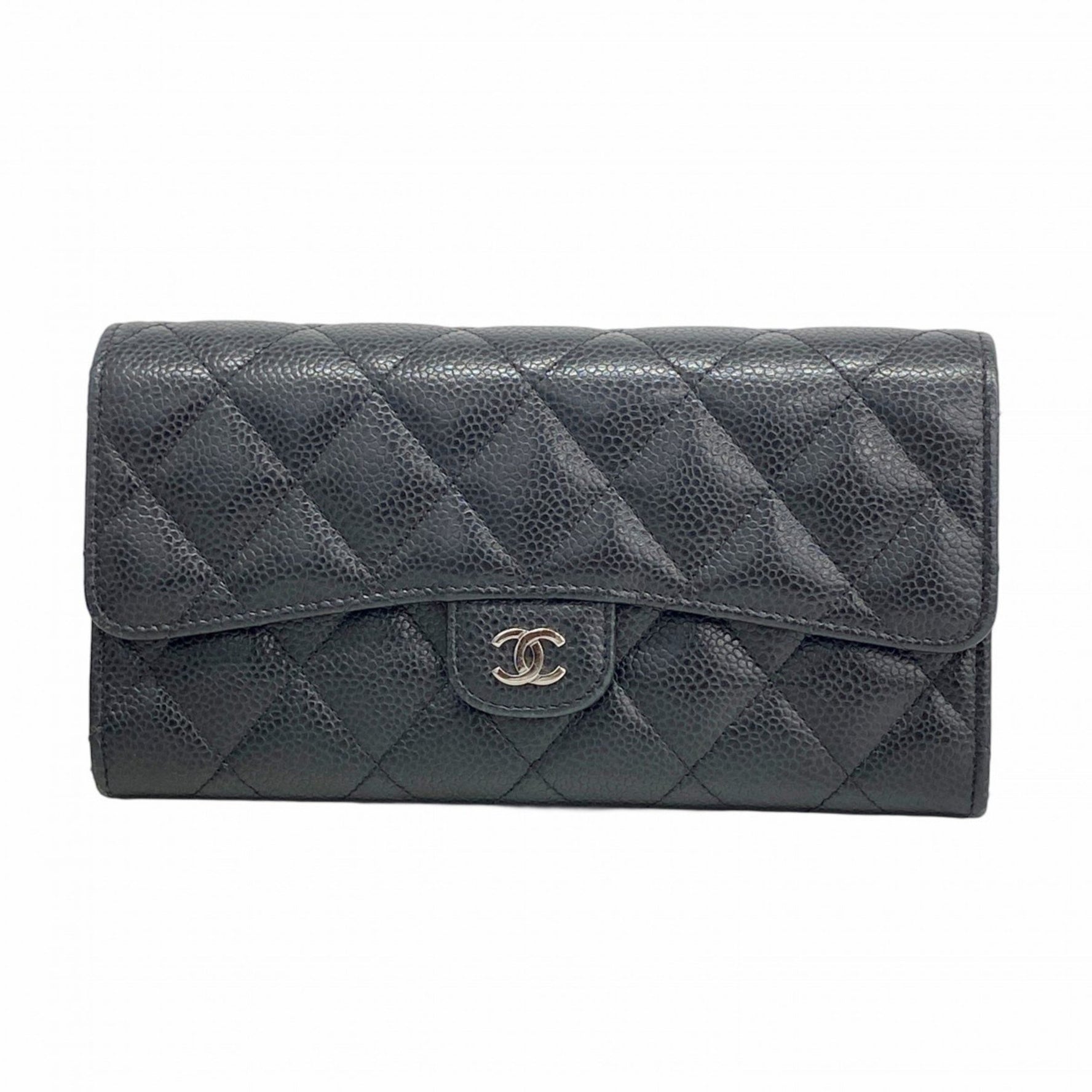 Chanel Matelasse Caviar Leather Long Wallet