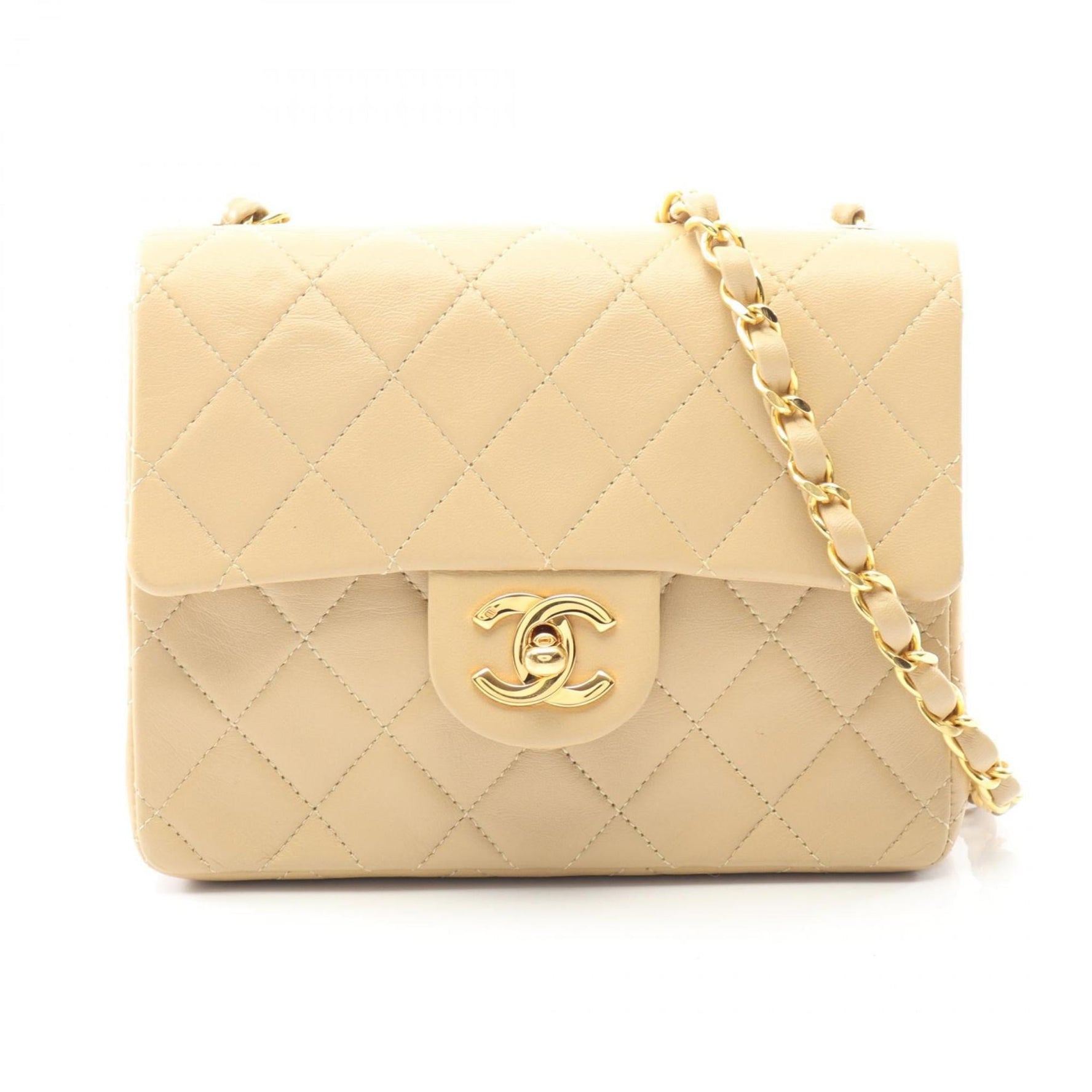 CHANEL Mini Matelasse Shoulder Bag, Lambskin Leather